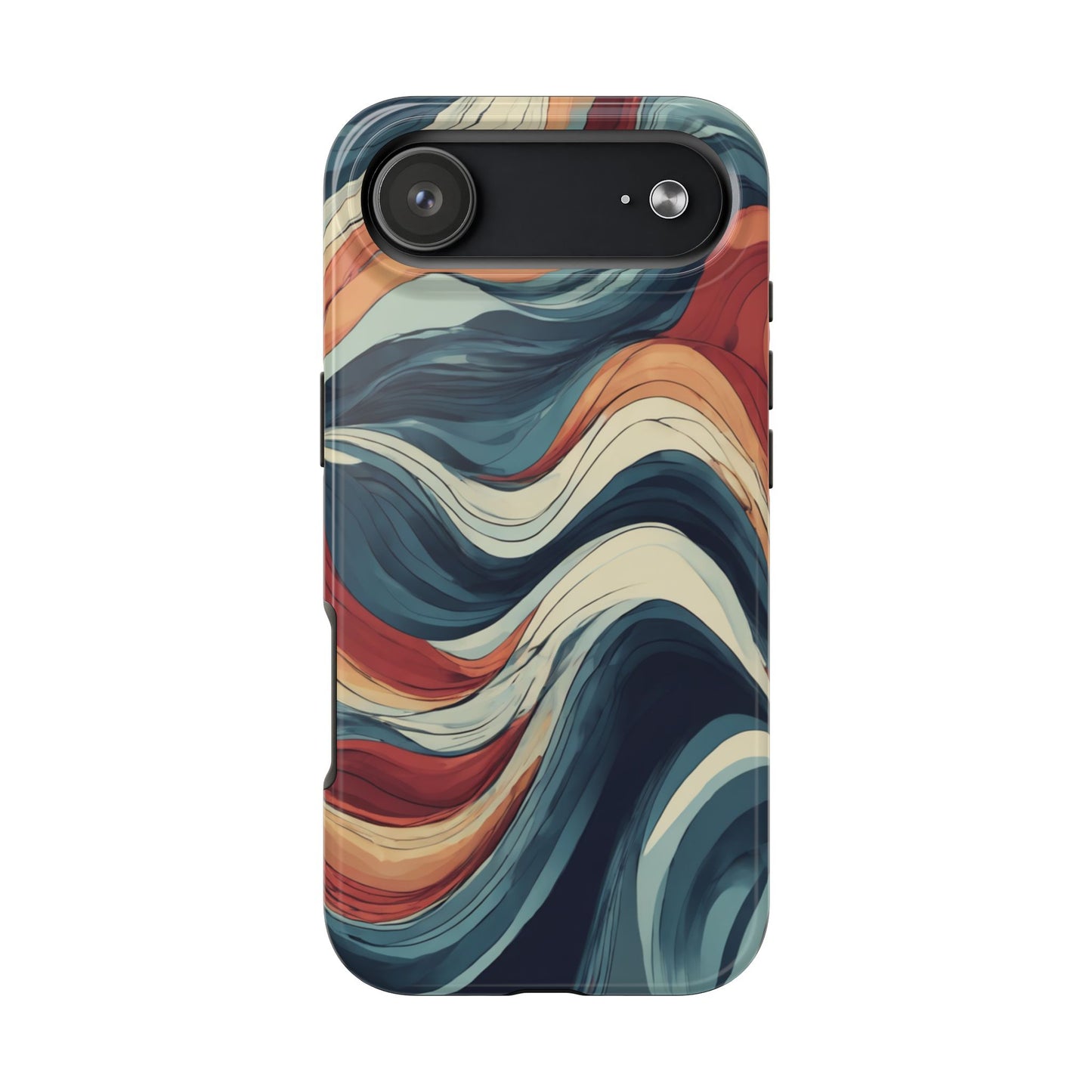 Abstract Wave Tough Phone Case | Stylish Protection for Daily Use - for iPhone