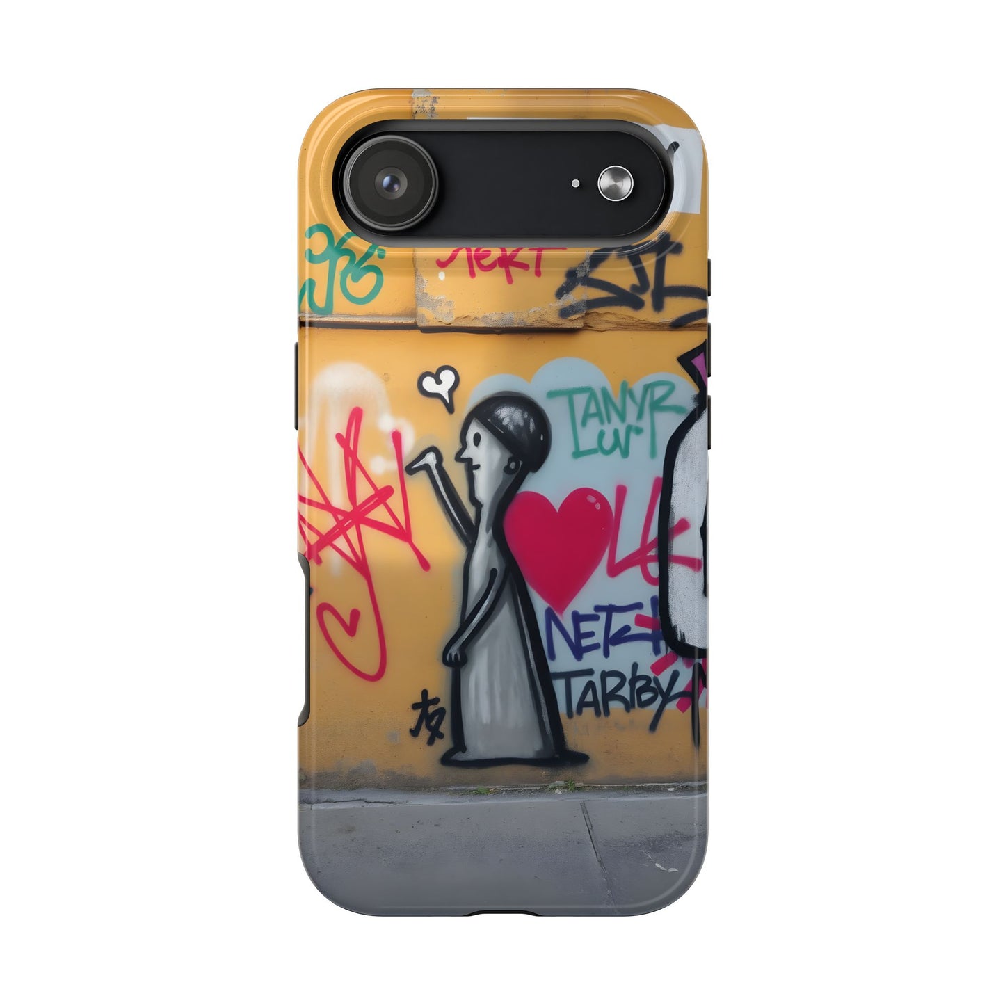 Urban Cupid Graffiti Tough Phone Case - Durable Protection with Street Art Vibe - for iPhone