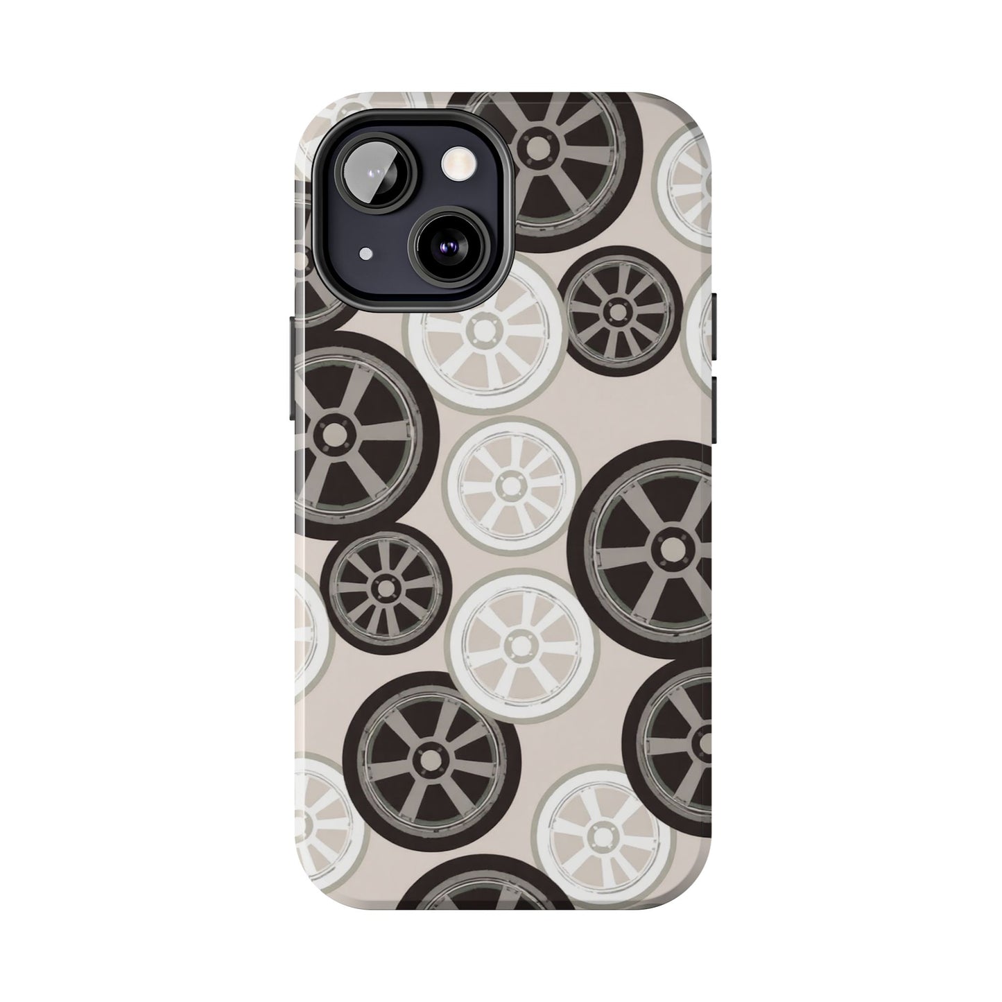 Racing Wheel Design Tough Phone Case – Durable Protection for Automotive Enthusiasts