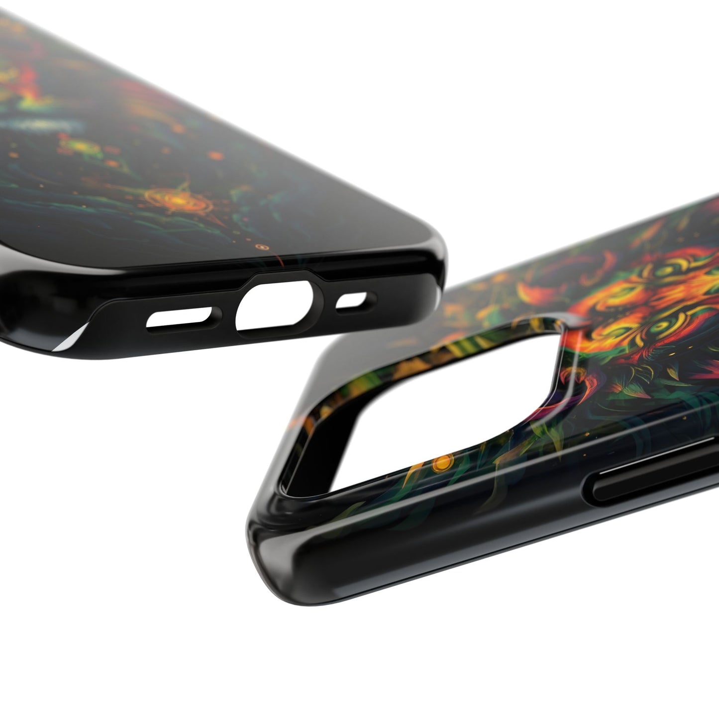 Vibrant Mystical Lion Art Tough Phone Case - Bold Protector for Animal Lovers - for iPhone