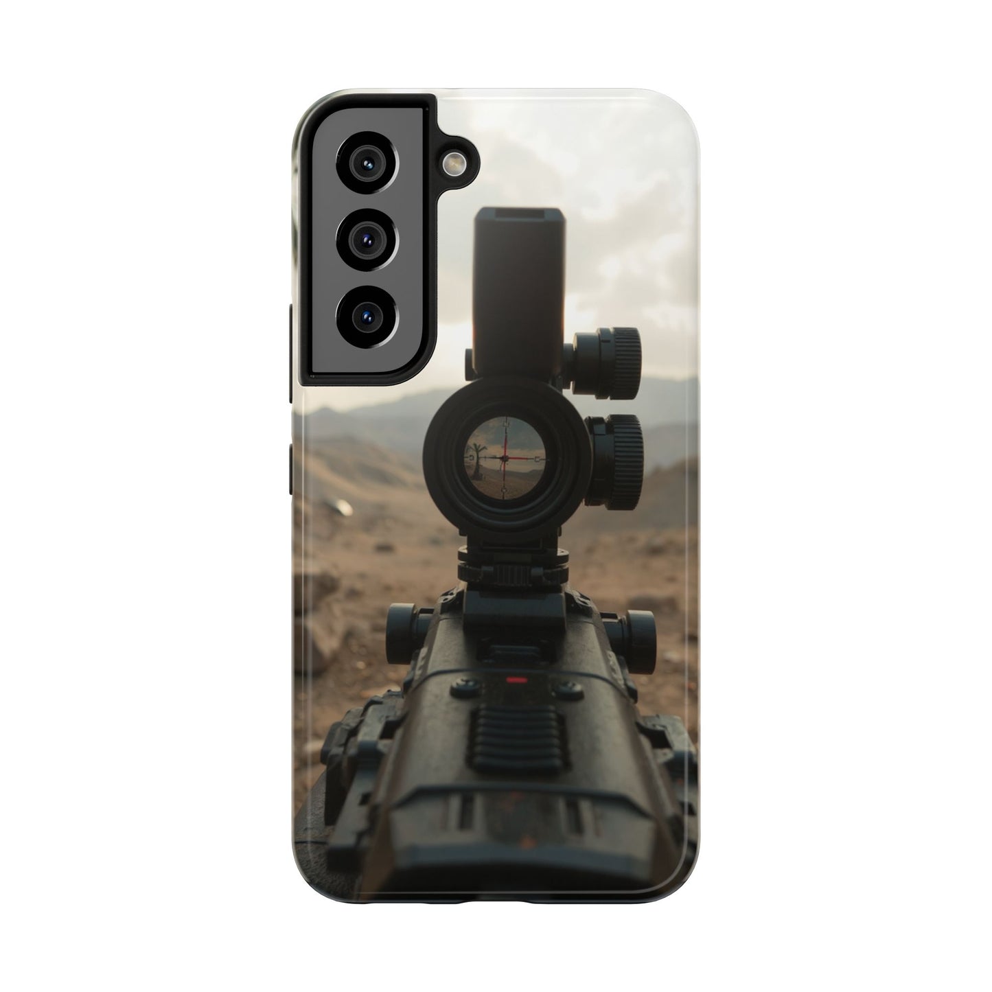 Tough Phone Case with Sniper Scope Design - Durable & Stylish Protection for Outdoors Enthusiasts