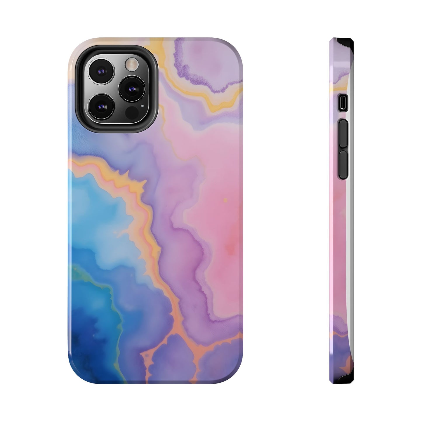 Watercolor Abstract Colors Tough Phone Case - Protective Cover for iPhone