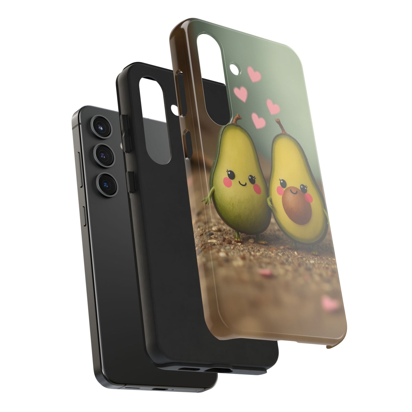Cute Avocado Phone Case, Funny Tough Case, Quirky Phone Accessory, Gifts for Foodies, Valentine's Day Present