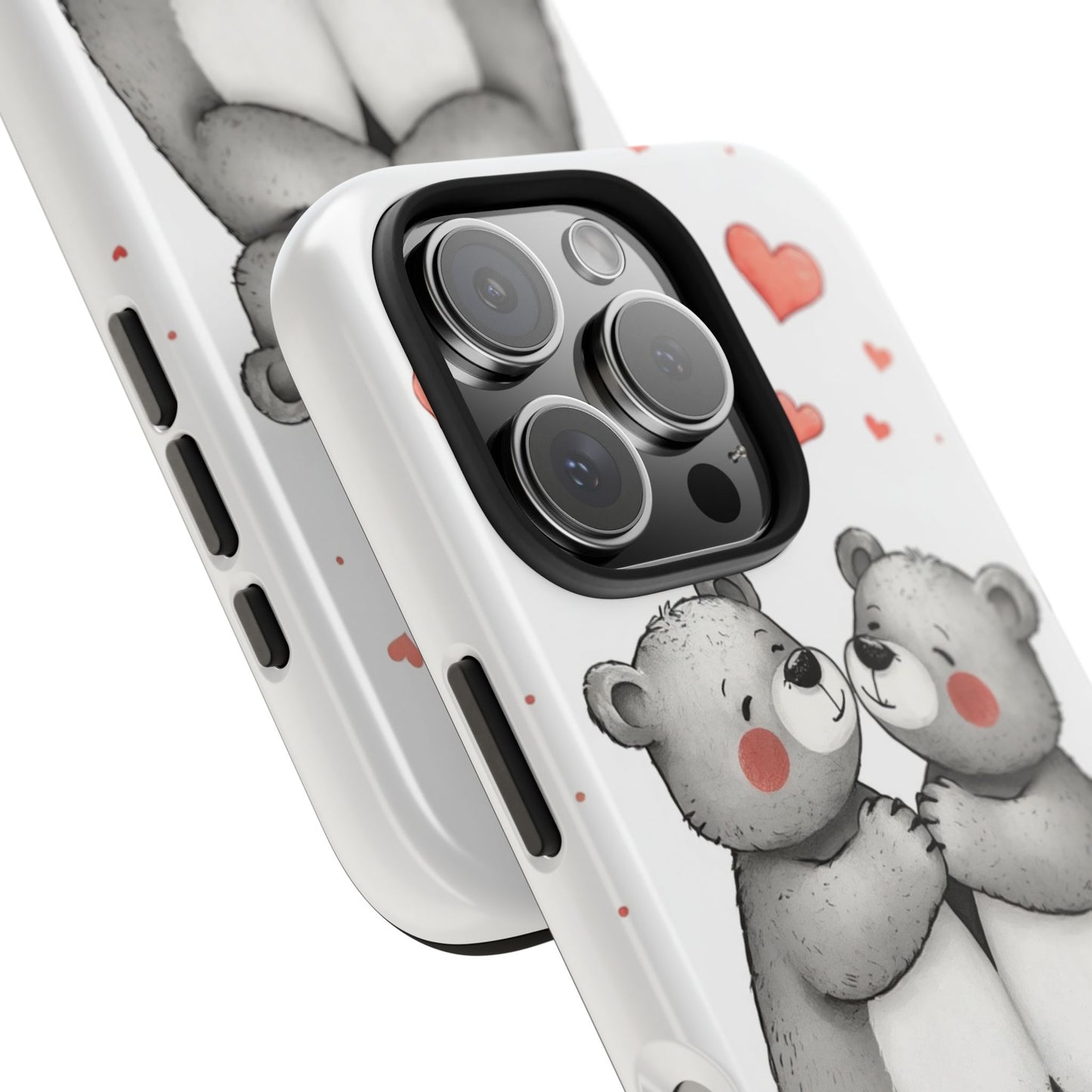 Cute Bear Love Tough Phone Case - Perfect for Valentine's Day & Couples