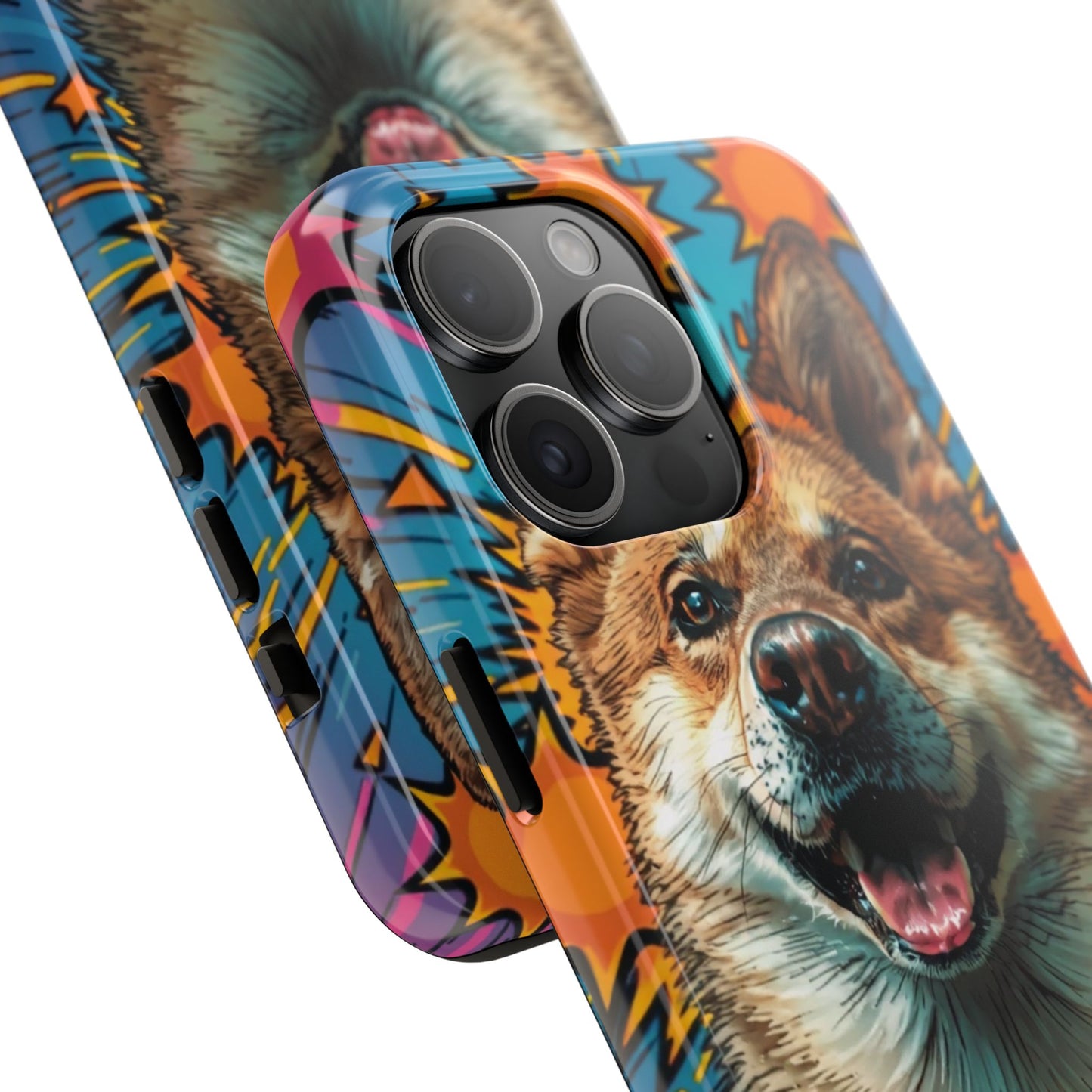 Vibrant Corgi Tough Phone Case - Fun Design for Pet Lovers