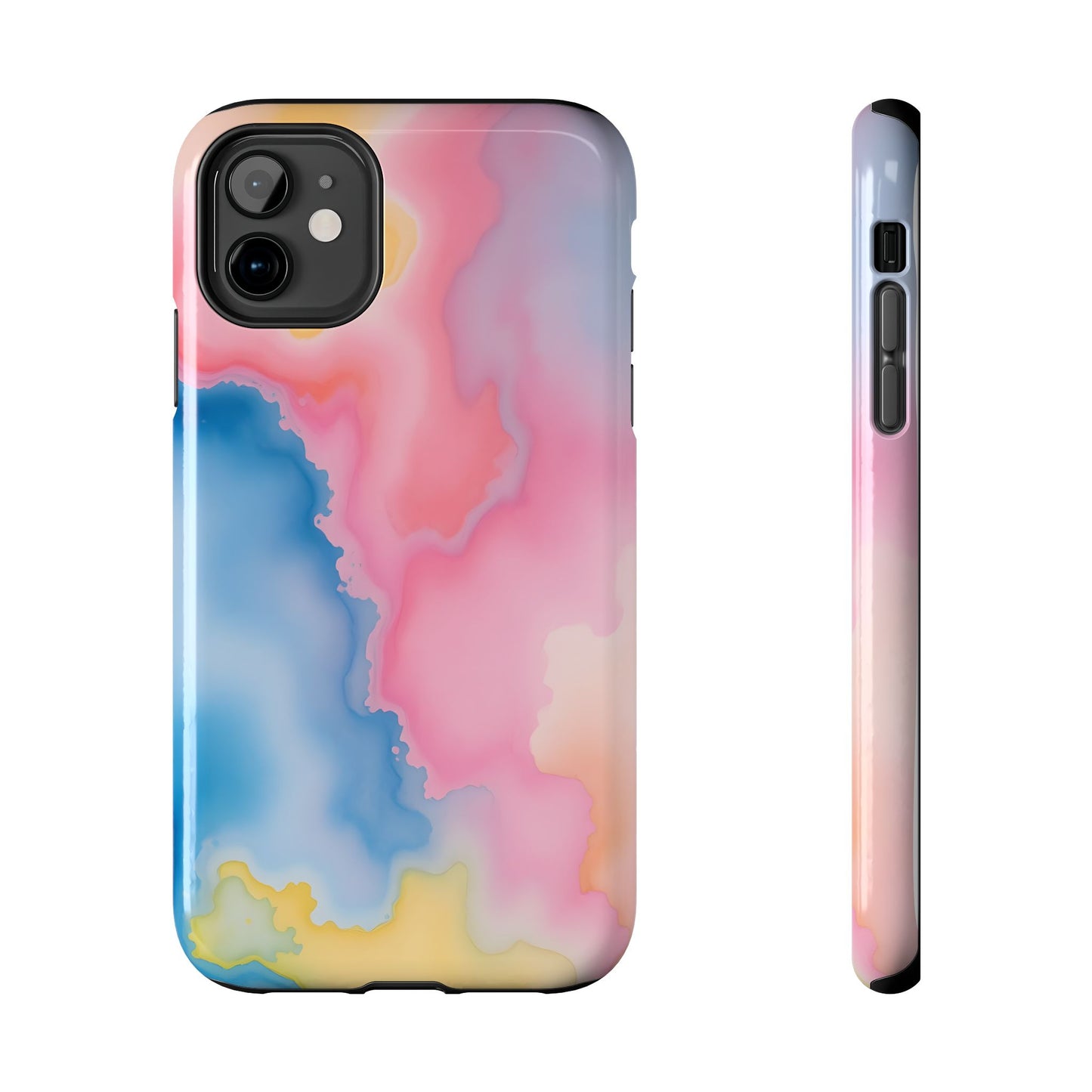 Painted Watercolor Tough Phone Case - Durable Protection with Artistic Vibes - for iPhone
