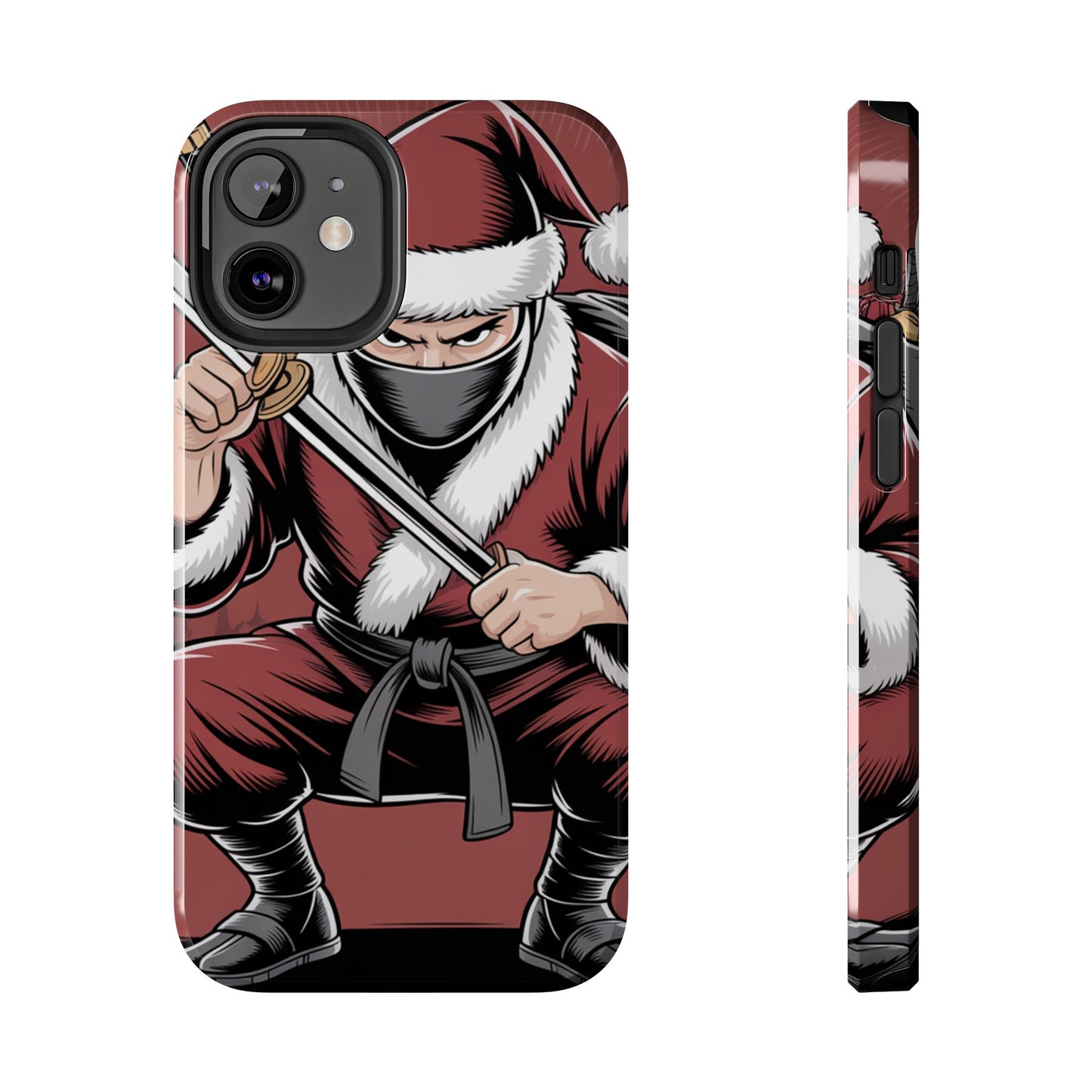 Ninja Santa Tough Phone Case | Durable Holiday Phone Cover for iPhone