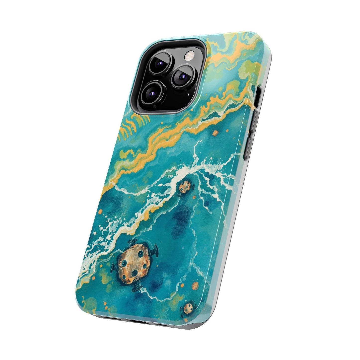 Ocean Wave Tough Phone Case – Durable Protection with Abstract Art Design