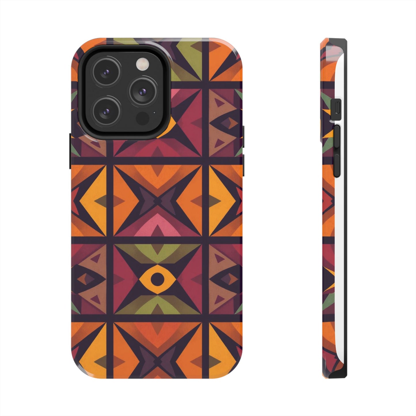 Vibrant Tribal Geometric Tough Phone Case - Colorful Protection for Your iPhone