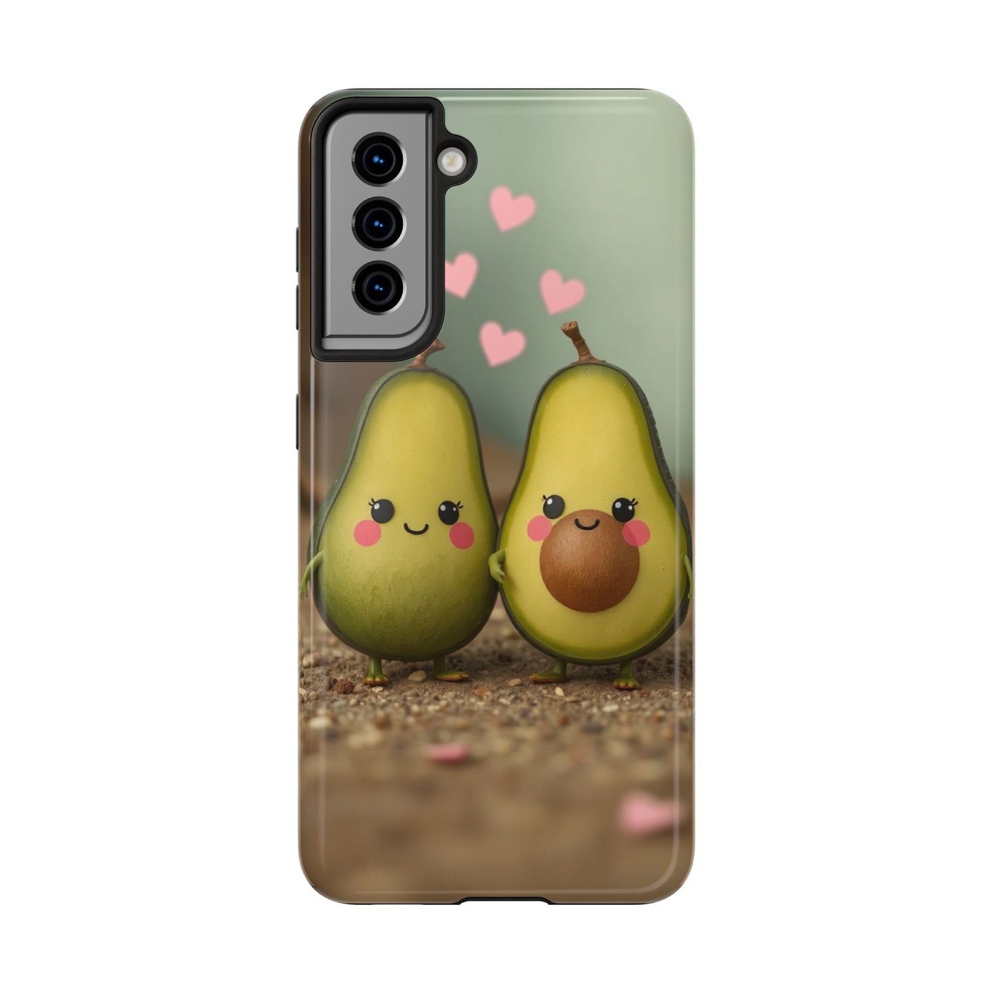 Cute Avocado Phone Case, Funny Tough Case, Quirky Phone Accessory, Gifts for Foodies, Valentine's Day Present