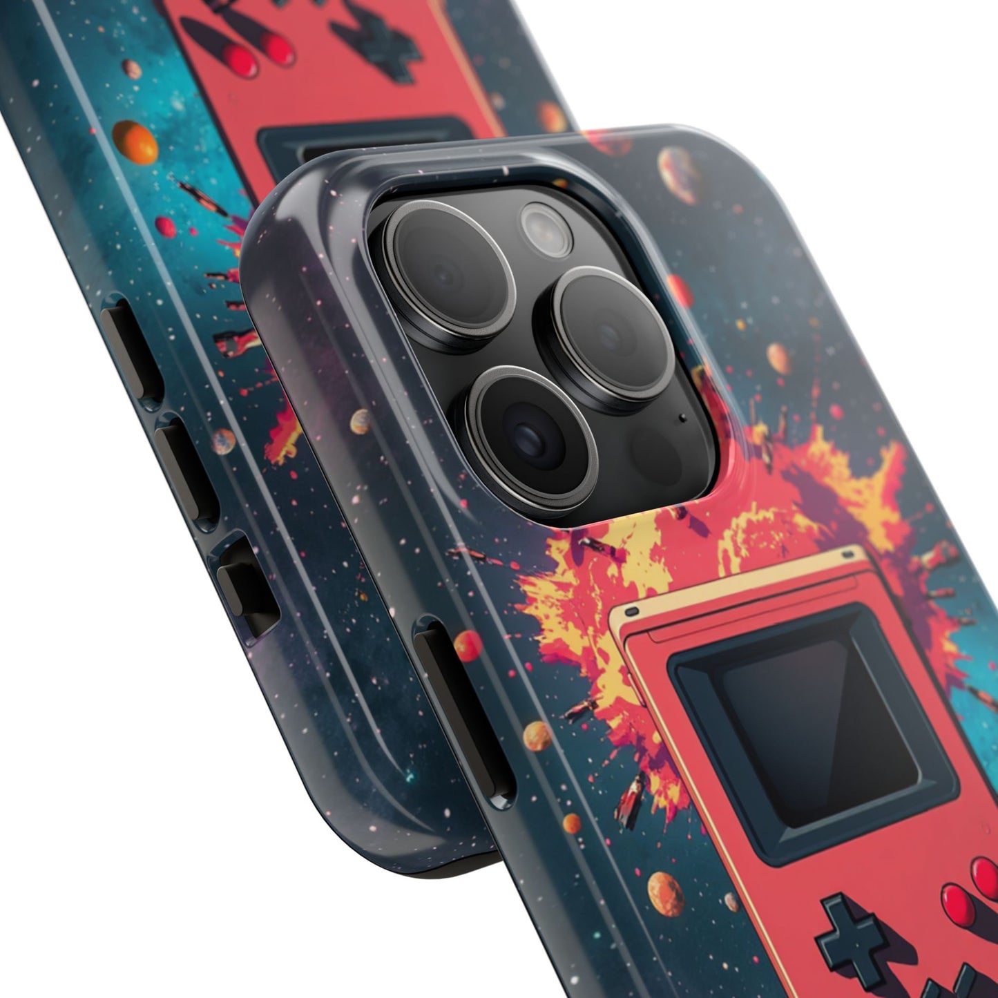 Retro Gaming Tough Phone Case - Space Adventure Design