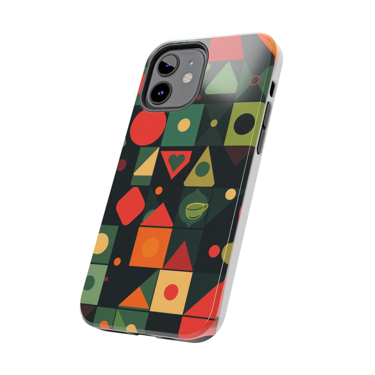 Vibrant Geometric Tough Phone Cases – Stylish Protection for Trendsetters - for iPhone