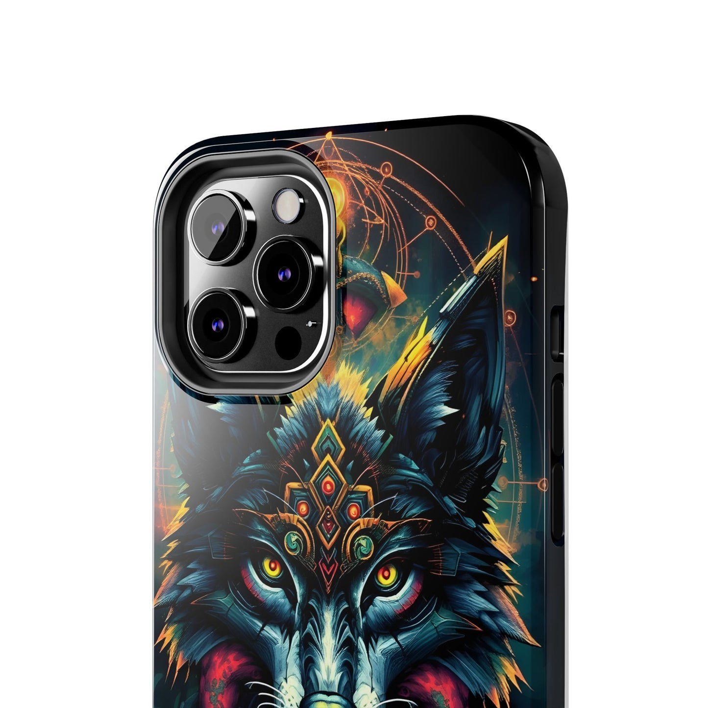 Vibrant Mystical Wolf Art Tough Phone Case - Durable & Unique Design for Animal Lovers - for iPhone