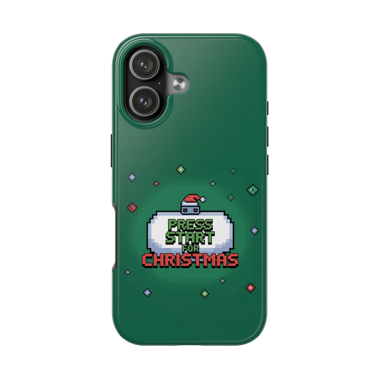Christmas Pixel Gaming Phone Case - Press Start for Christmas Design