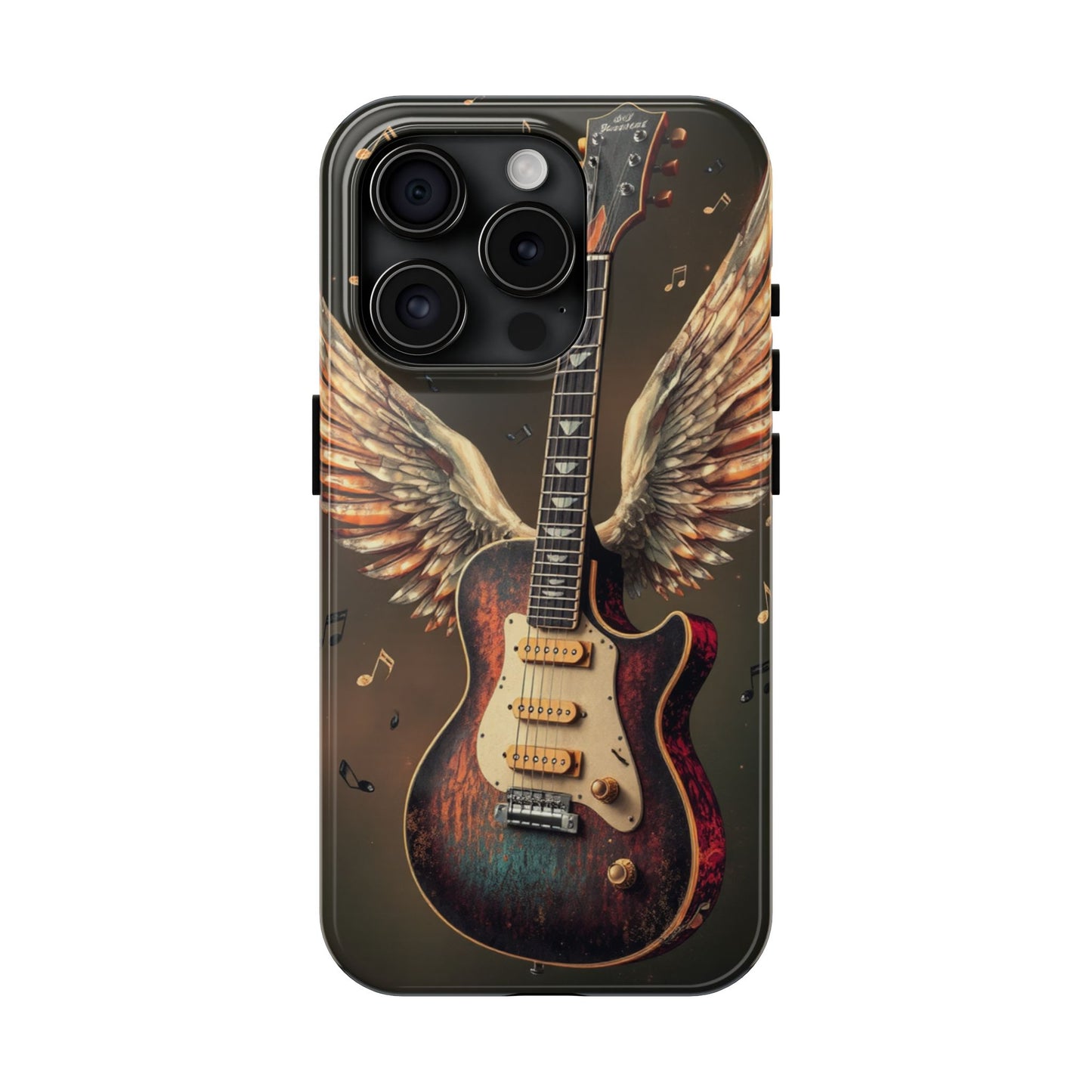 Inspirational Guitar Wing Phone Case - Tough Protection for Music Lovers