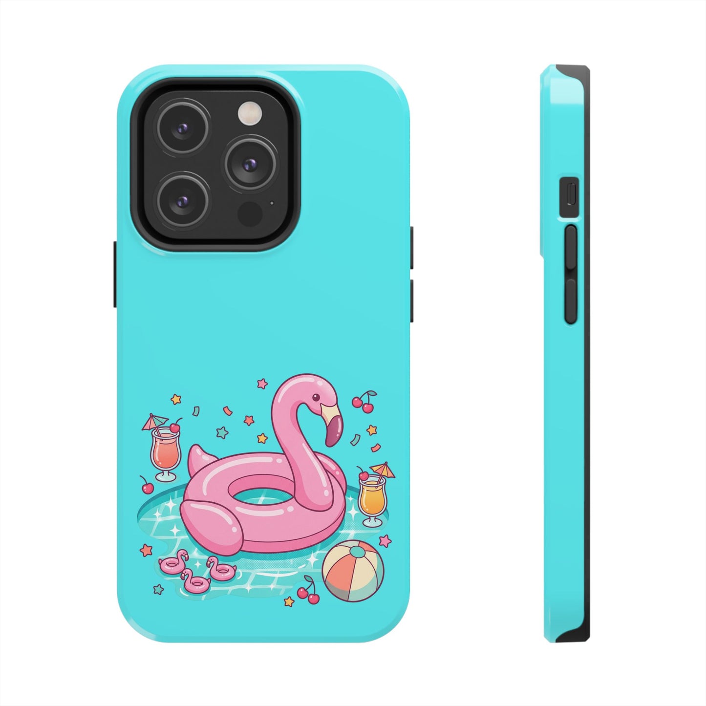Flamingo Pool Party iPhone Case
