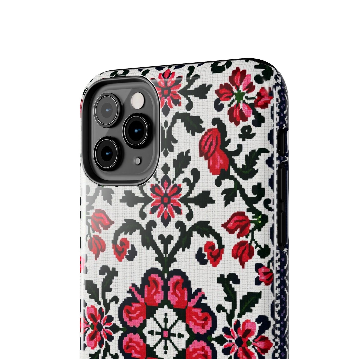 Traditional Knit Floral Design | Tough Phone Case - Durable Protection for iPhone