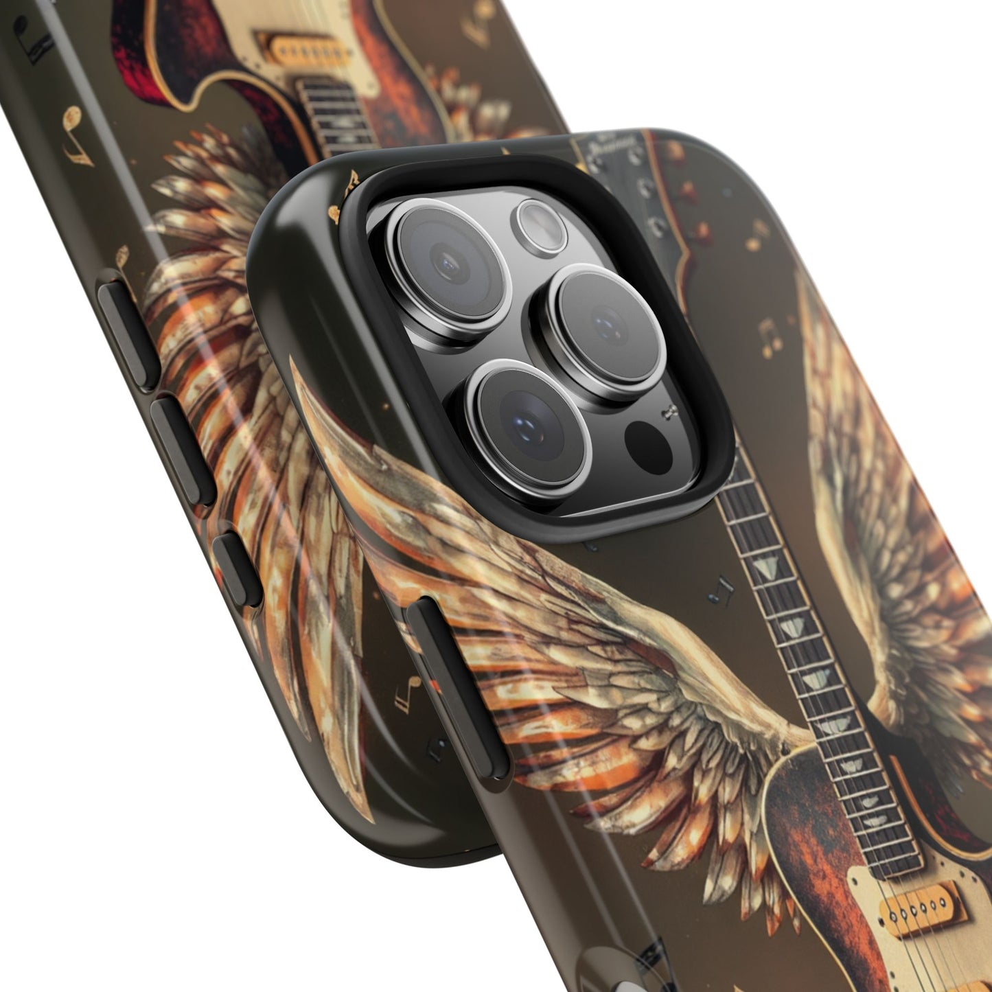 Inspirational Guitar Wing Phone Case - Tough Protection for Music Lovers