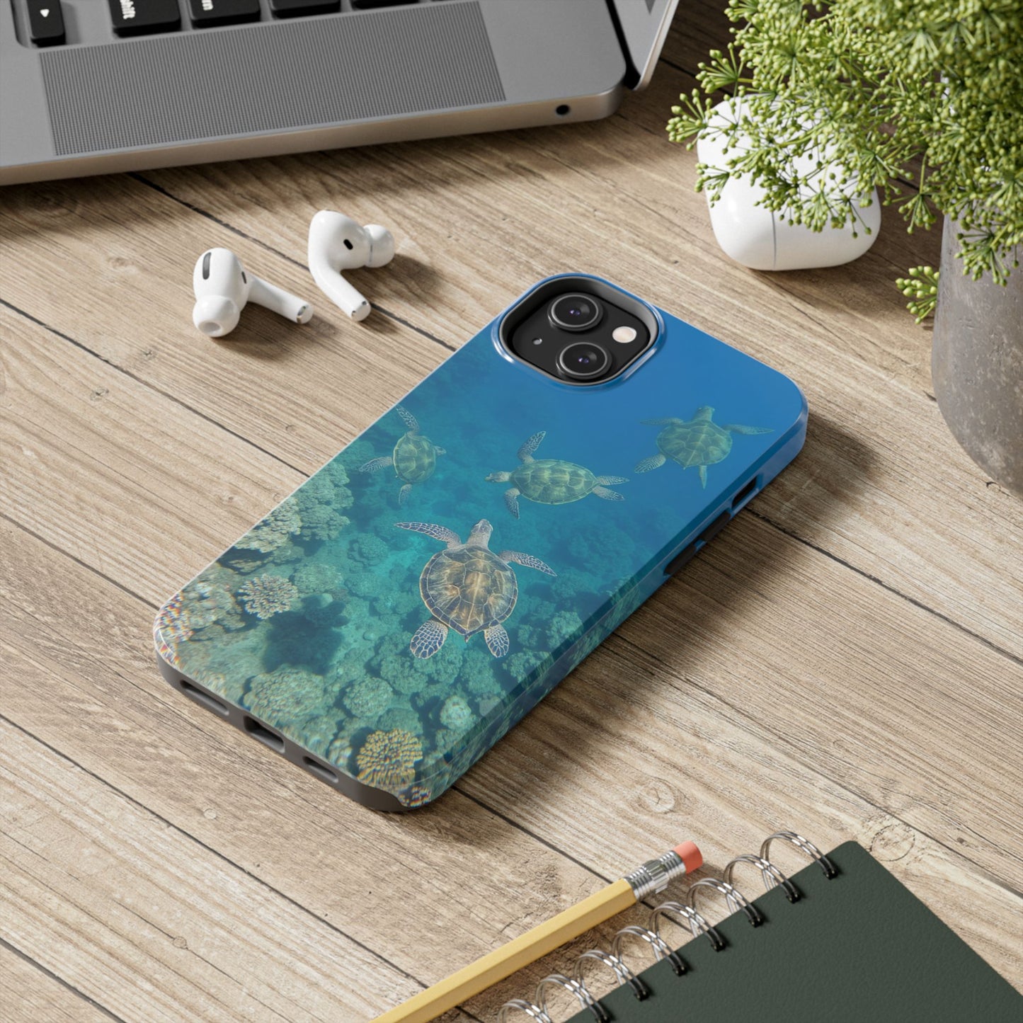 Ocean Turtle Tough Phone Cases - Durable Protection with Marine Art