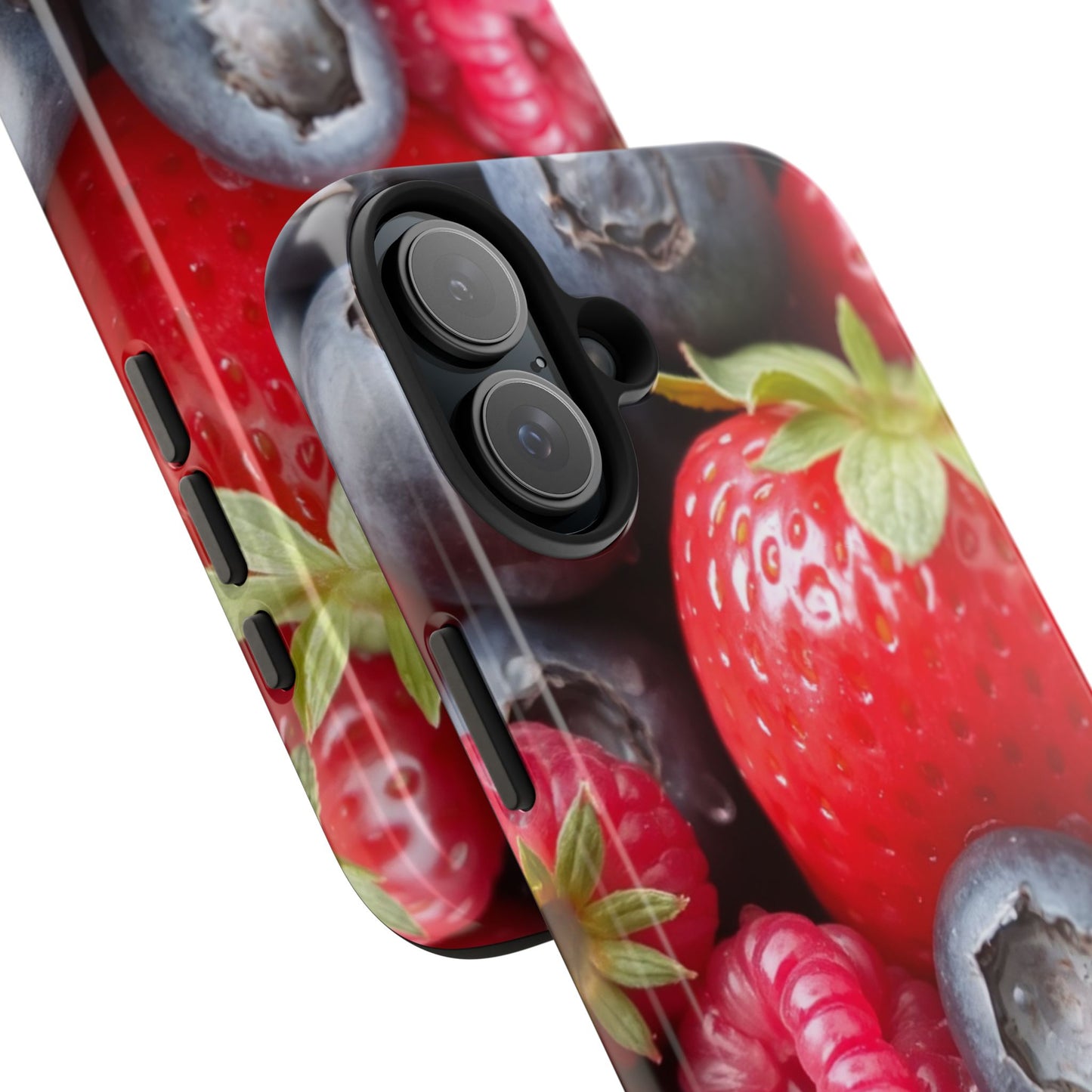 Fruit-Themed Tough Phone Case - Berry Burst Design