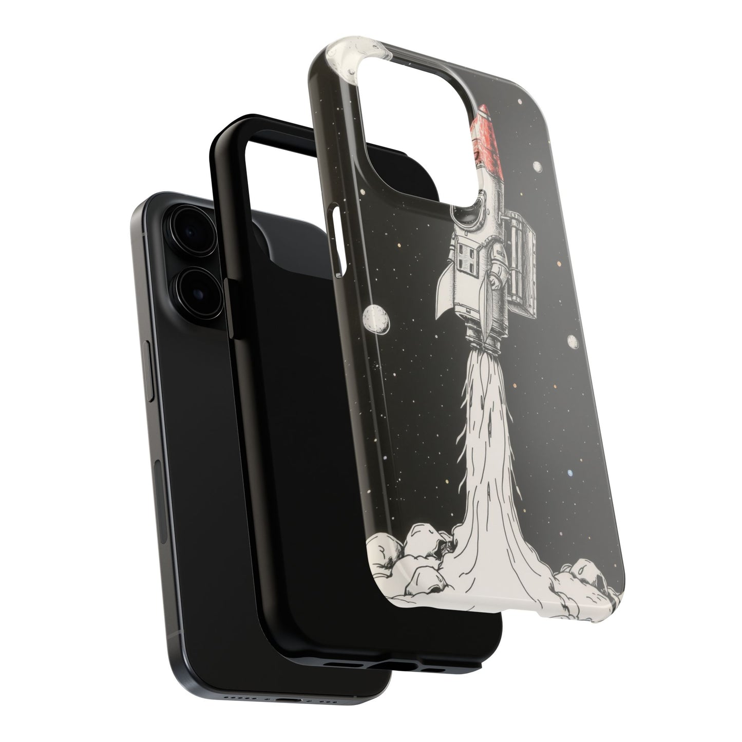 Cool Tough Phone Case for iPhone - Astro-Rocket Bond
