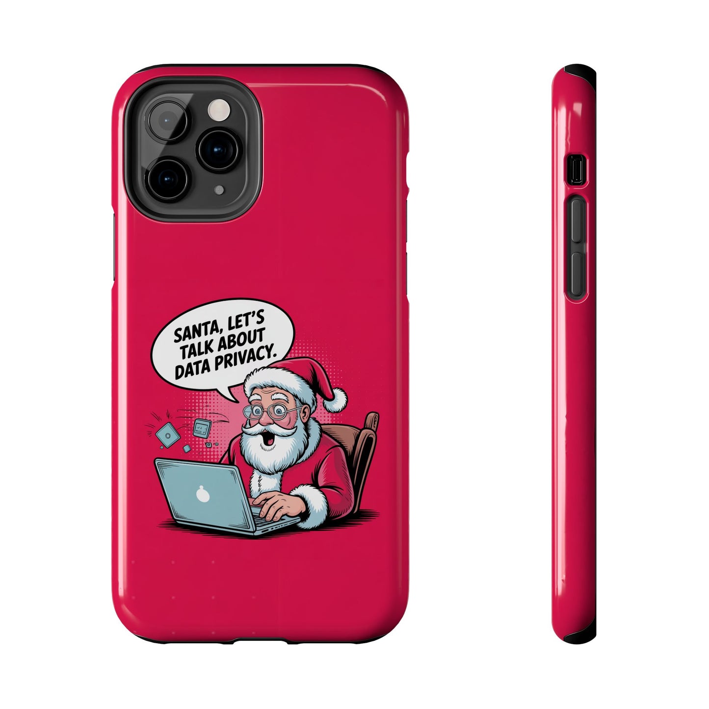 Santa Data Privacy Design Tough iPhone Case for Christmas