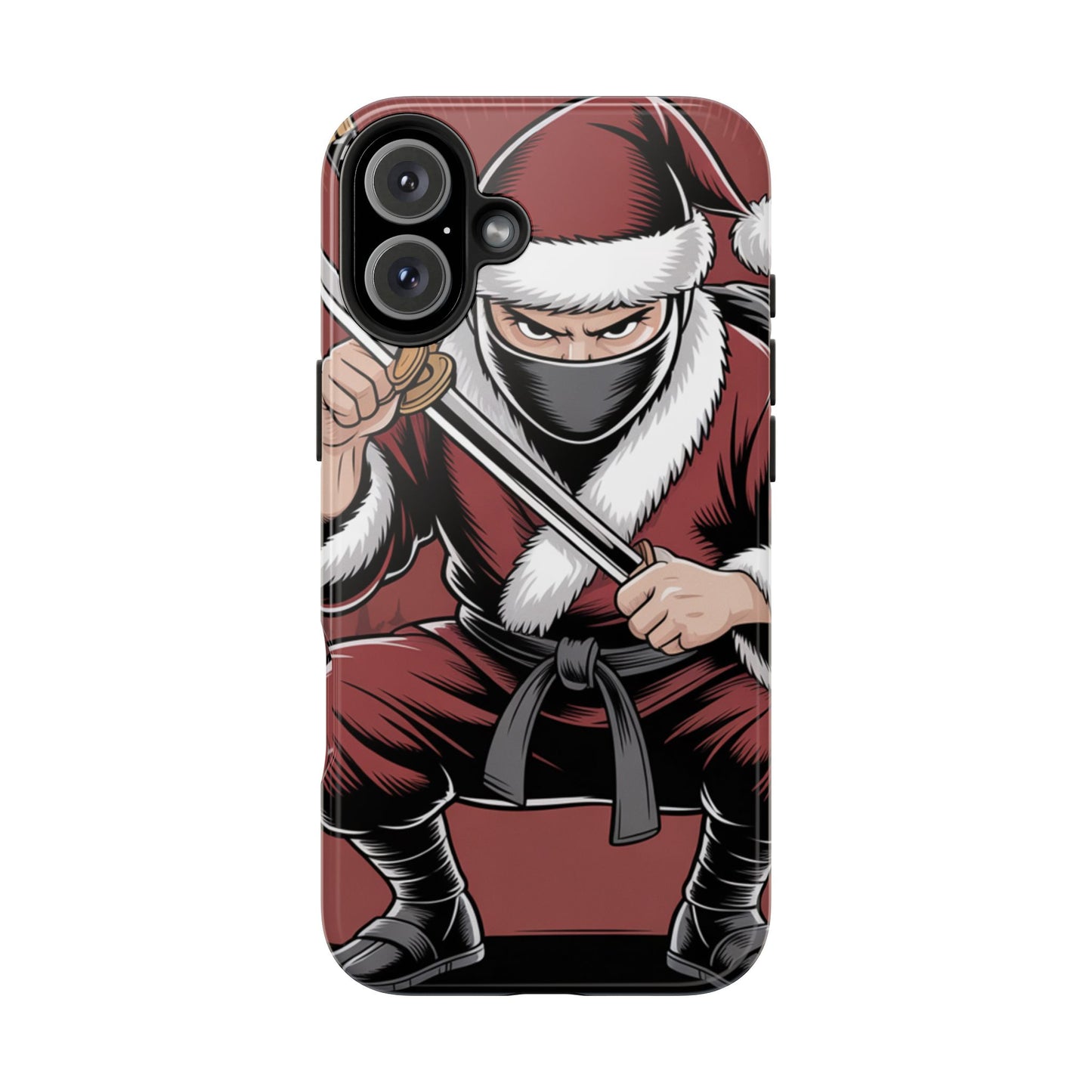 Ninja Santa Tough Phone Case | Durable Holiday Phone Cover for iPhone