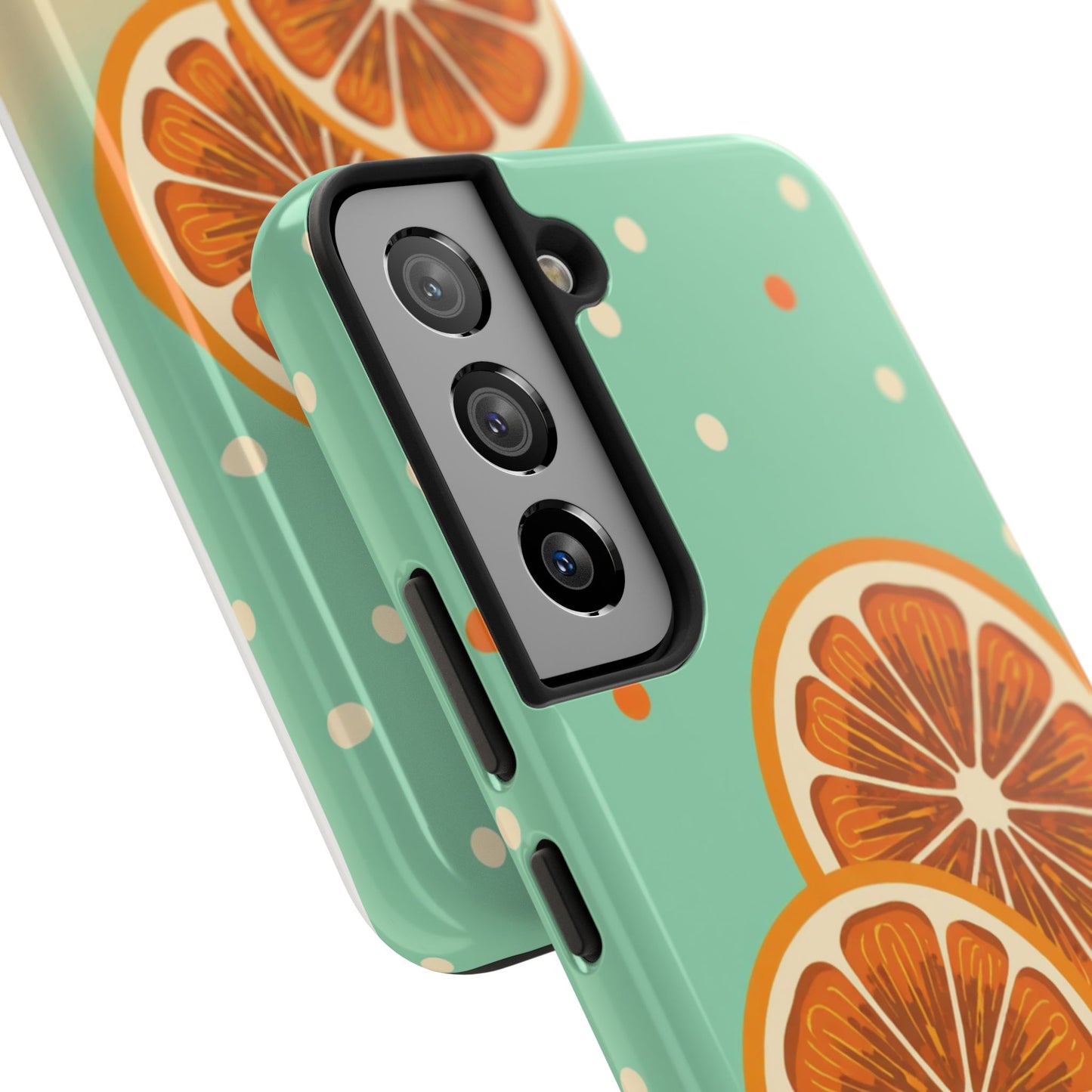 Citrus Vibe Tough Phone Case - Fun Orange Slice Design