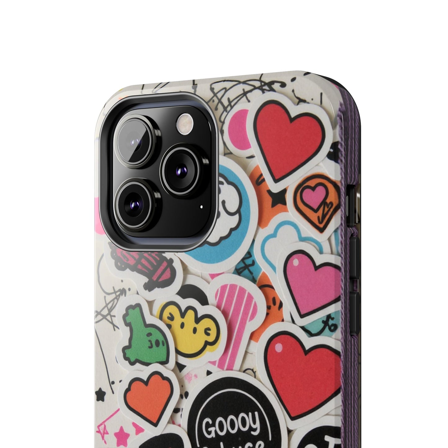 Colorful Stickers Phone Case - Fun & Trendy Tough Phone Cases
