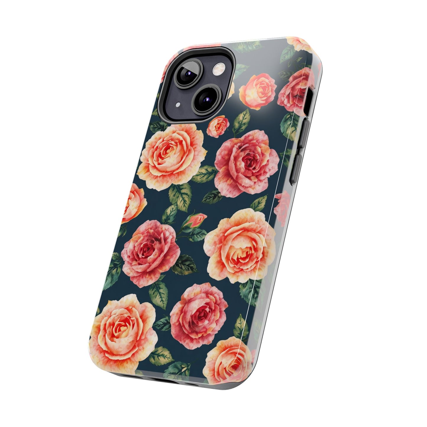 Floral Tough Phone Cases - Durable & Stylish New Age Rose Design - for iPhone