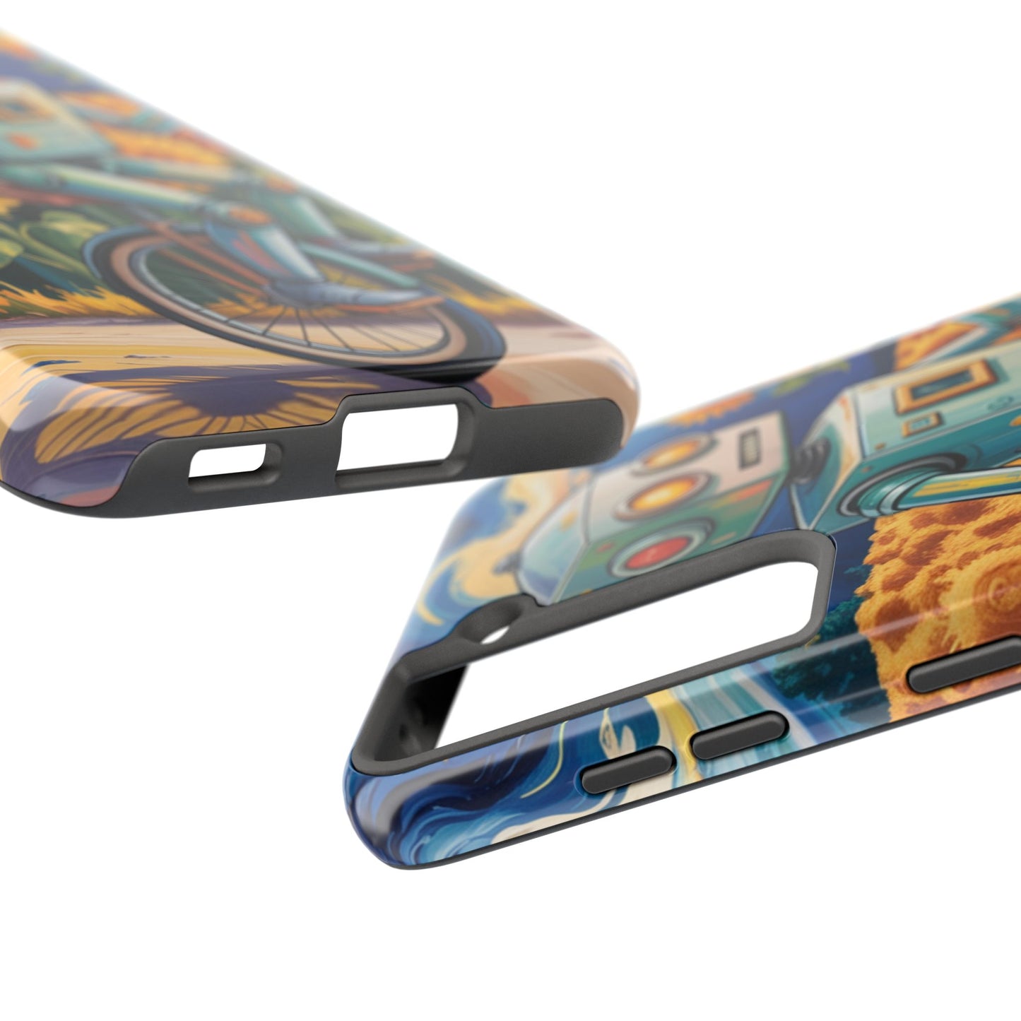 Robot Cycle Tough Phone Case - Durable & Unique Design