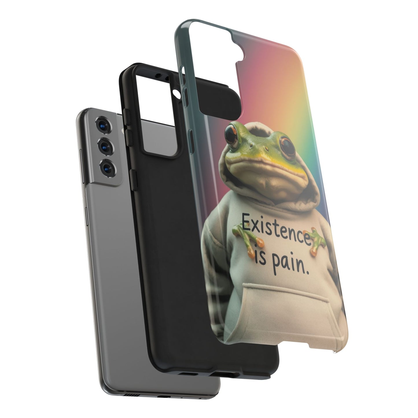 Existence is Pain Frog Phone Case - Tough & Stylish
