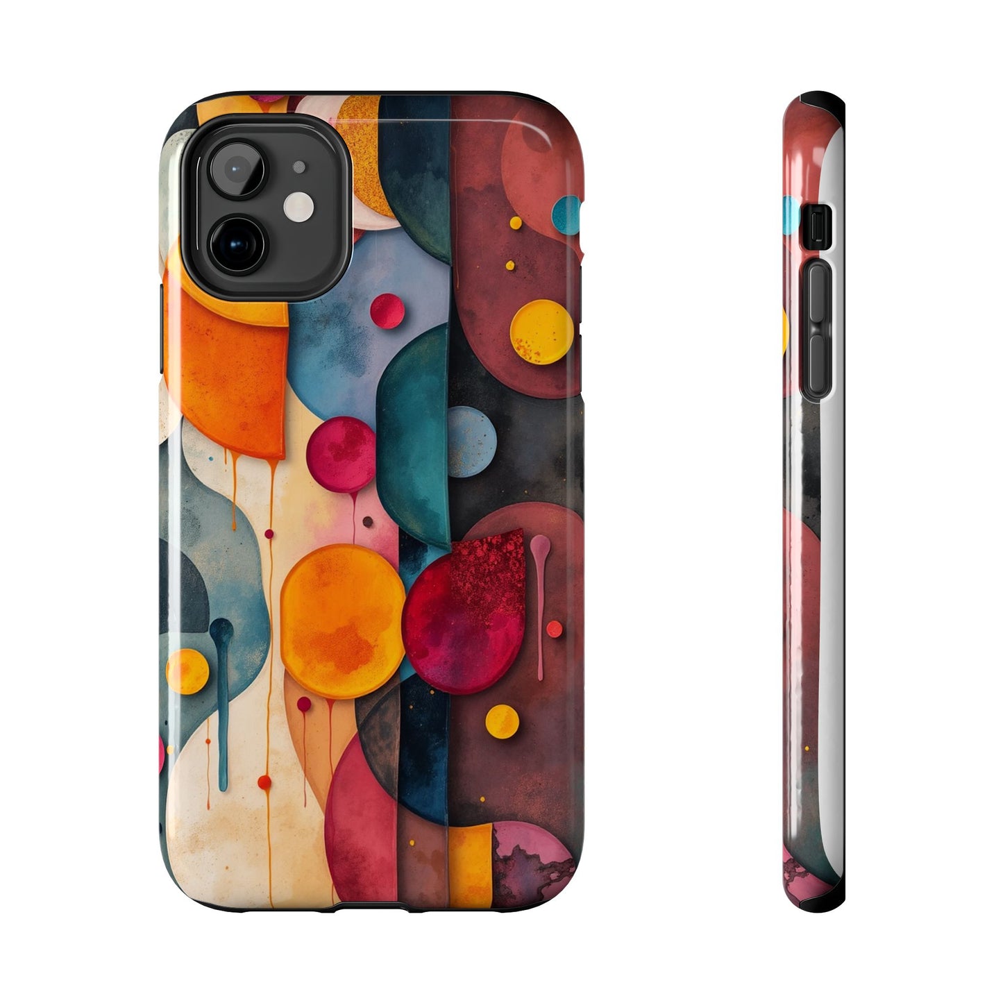 Artistic Tough Phone Cases - Colorful Abstract Design for Trendy Protection - for iPhone
