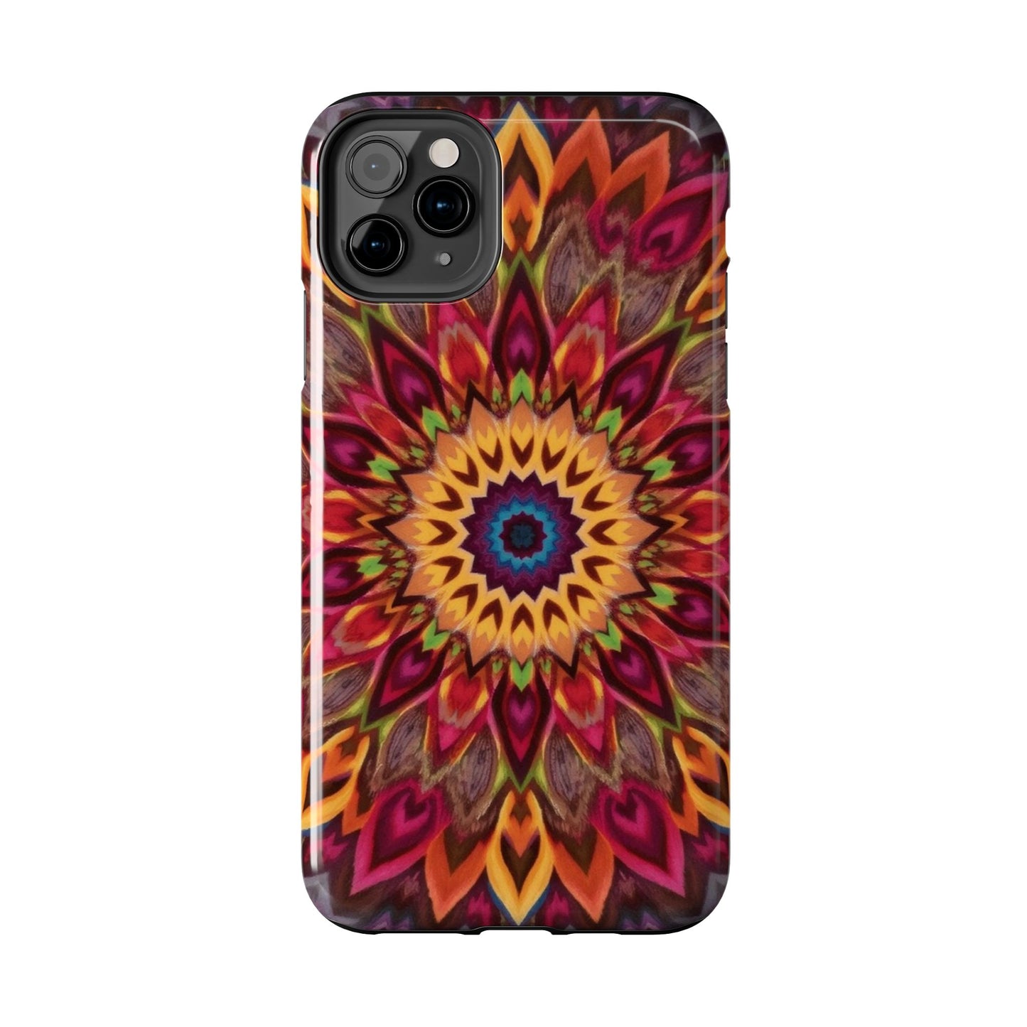 Vibrant Floral Mandala Tough Phone Case | Stylish and Durable Protection - for iPhone