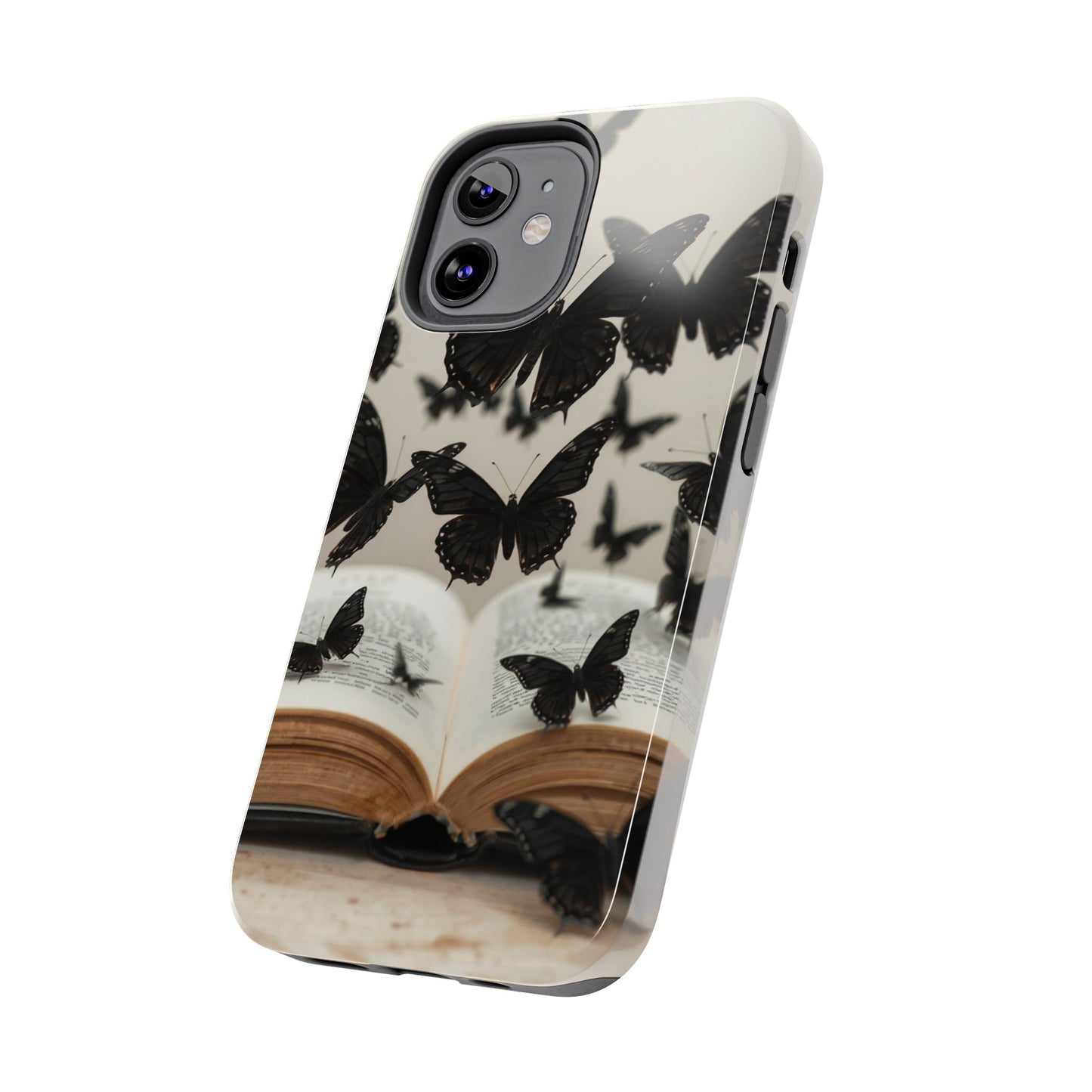 Butterfly Magic Tough Phone Case - Literary Design for Book Lovers