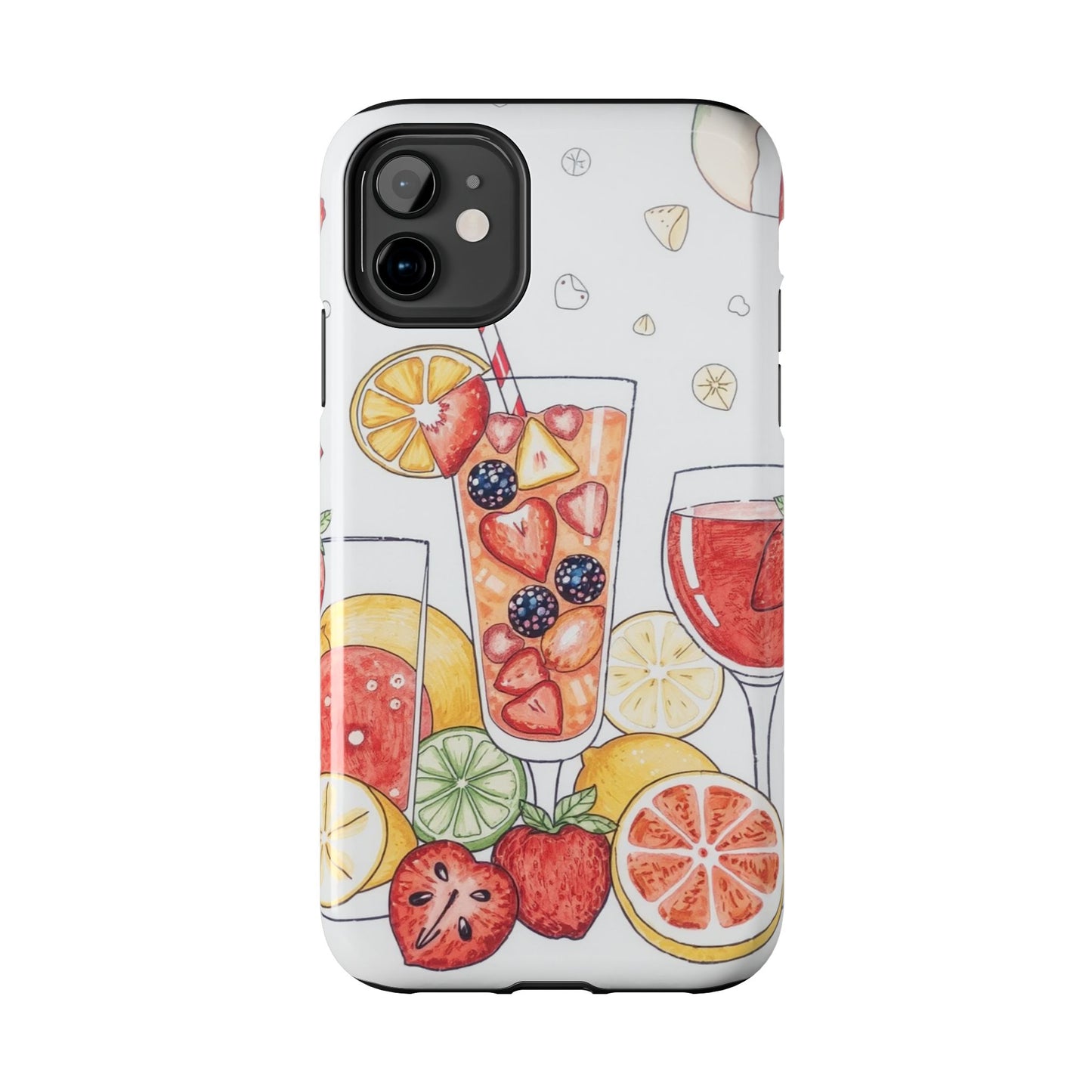 Colorful Fruit Cocktail Tough Phone Case - Perfect for Summer Vibes