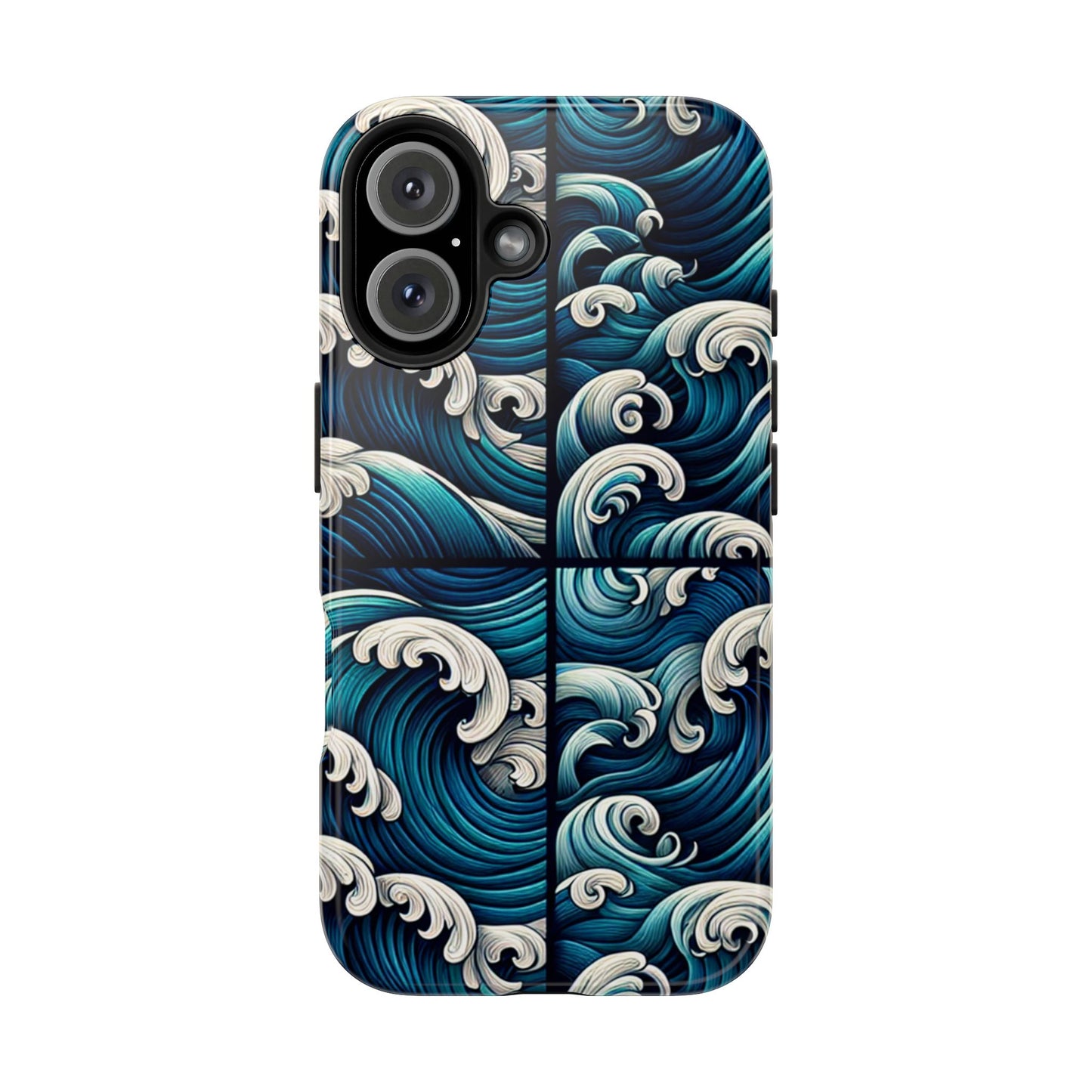 Ocean Waves Tough Phone Case - Durable Protection with Artistic Design - for iPhone