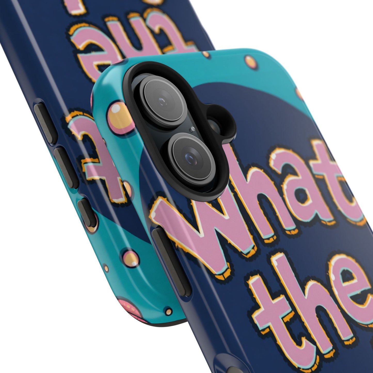 Playful Tough Phone Case - "What the Fish" Design