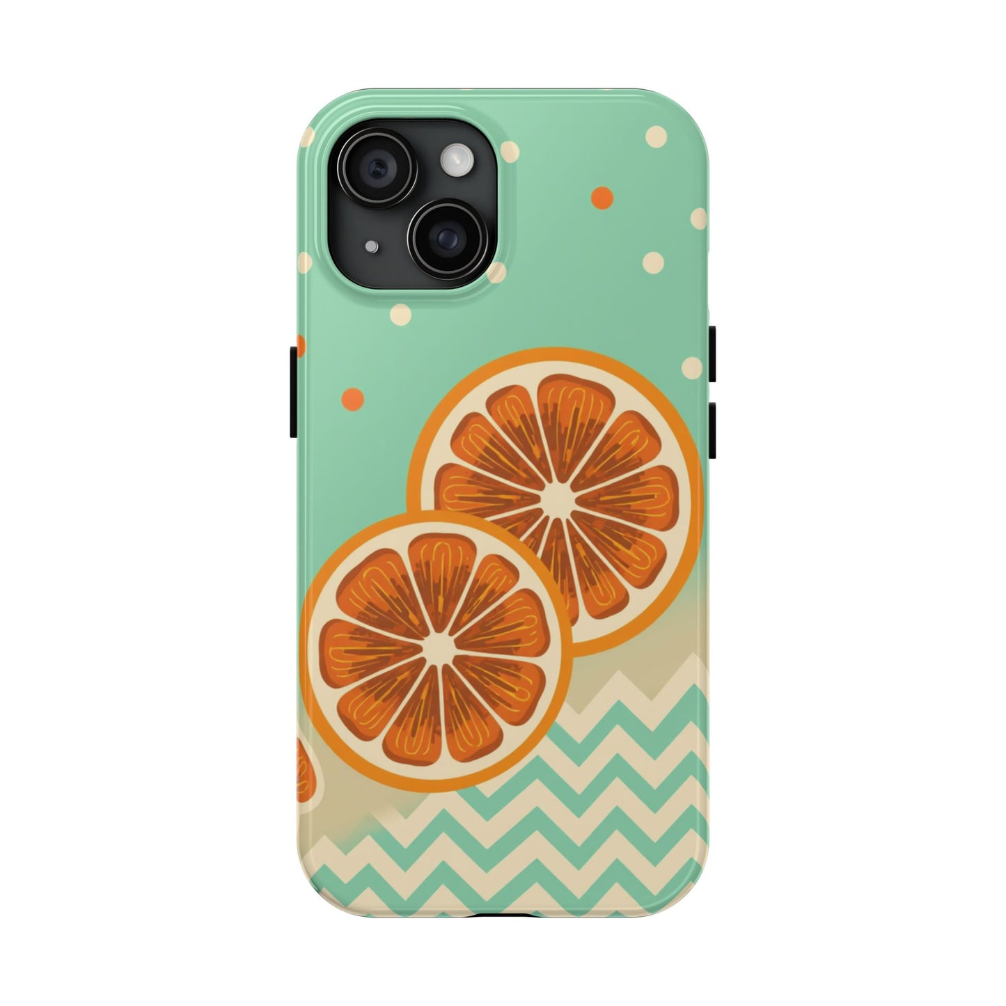 Citrus Vibe Tough Phone Case - Fun Orange Slice Design