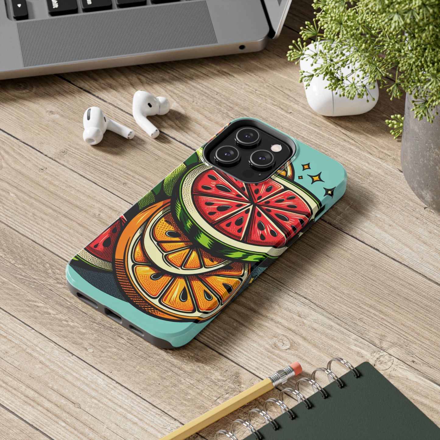 Vibrant Citrus Tough Phone Case - Fruit Slice Design - for iPhone