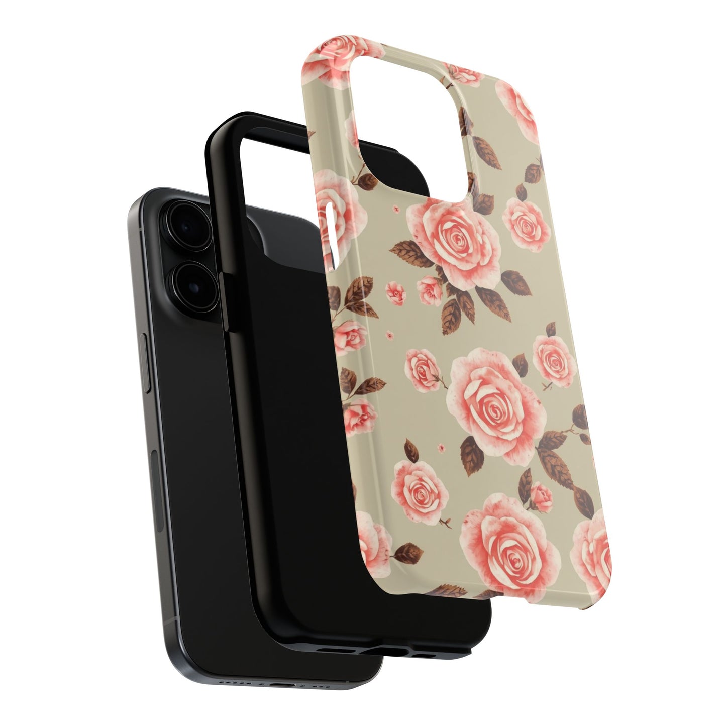 Elegant Floral Tough Phone Case for Stylish Protection - for iPhone