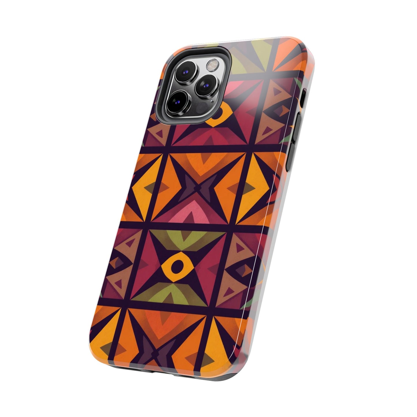 Vibrant Tribal Geometric Tough Phone Case - Colorful Protection for Your iPhone