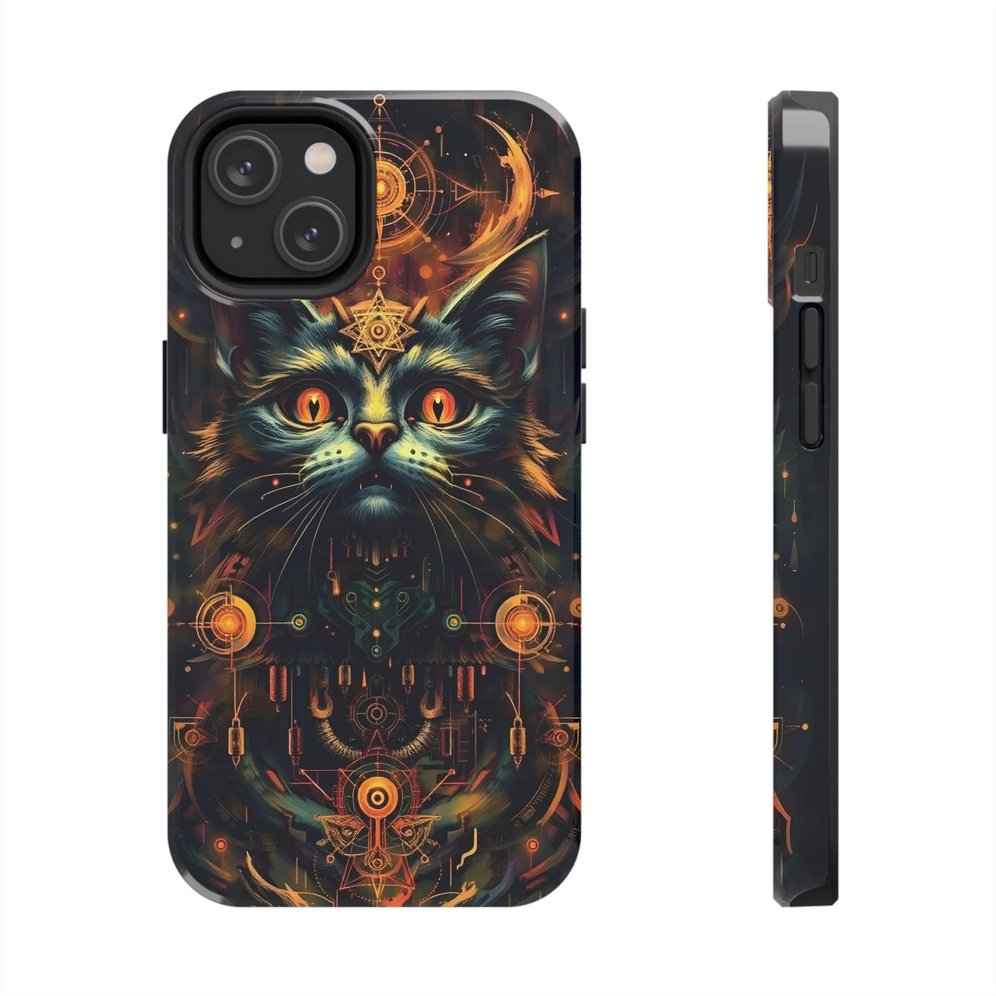 Mystical Cat Queen Tough Phone Case – Unique Protection for Cat Lovers - for iPhone