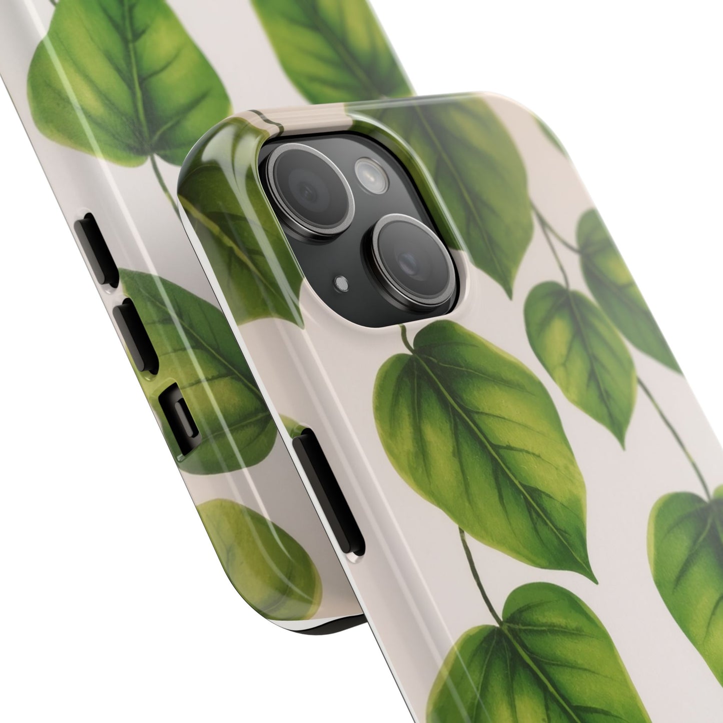 Tough Phone Cases with Green Leaf Design | Eco-Friendly Protection for Nature Lovers