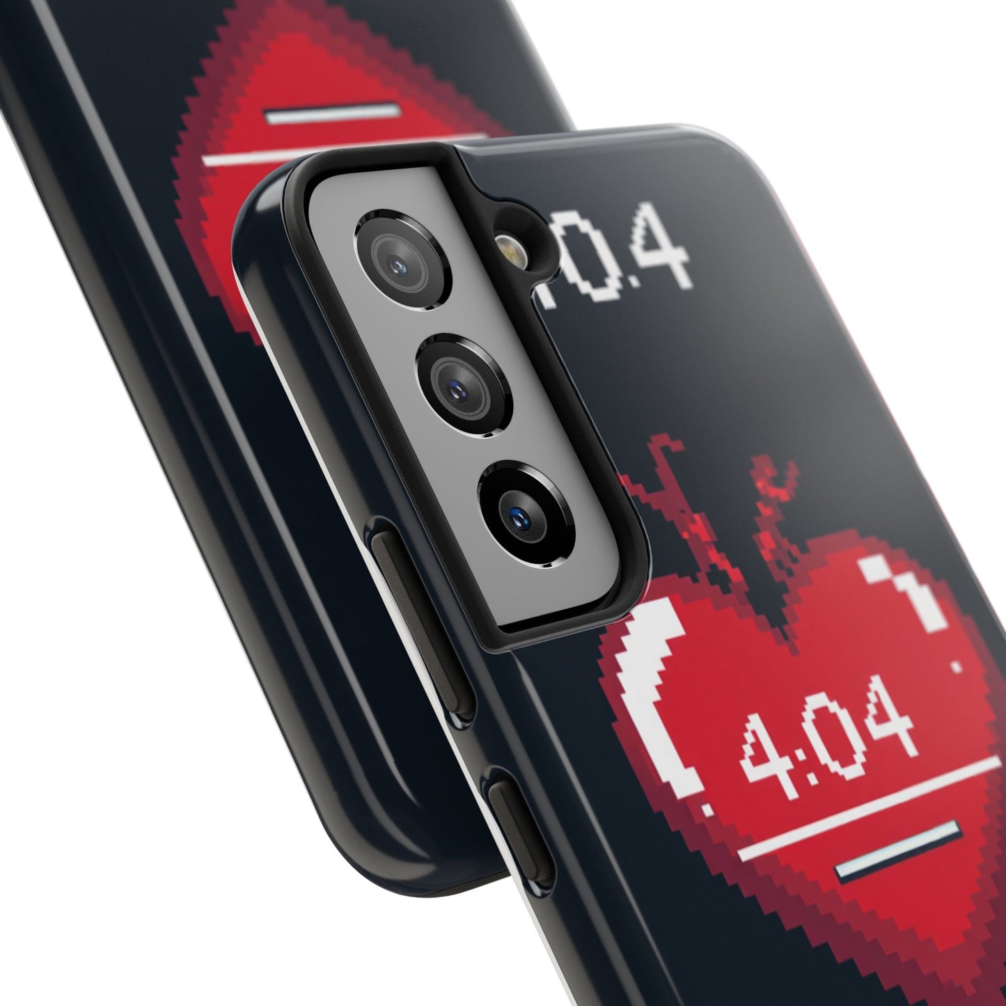 Vintage Pixel Heart Tough Phone Case - "404 Love Not Found" Design