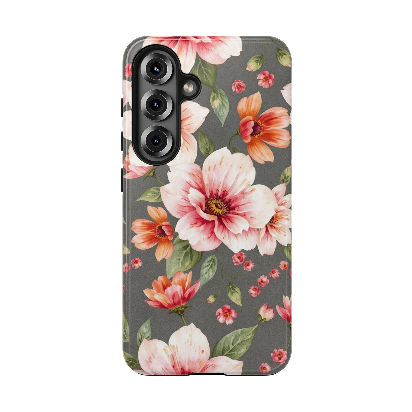 Floral Pink Tough Phone Case - Stylish & Durable Floral Design - for iPhone