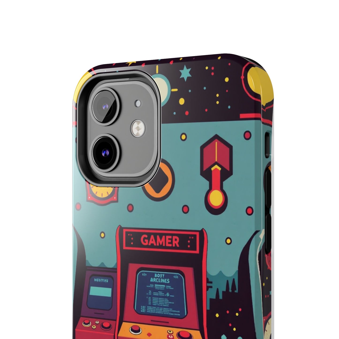 Retro Gamer Tough Phone Case - Vibrant Arcade Design for Gaming Enthusiasts - for iPhone