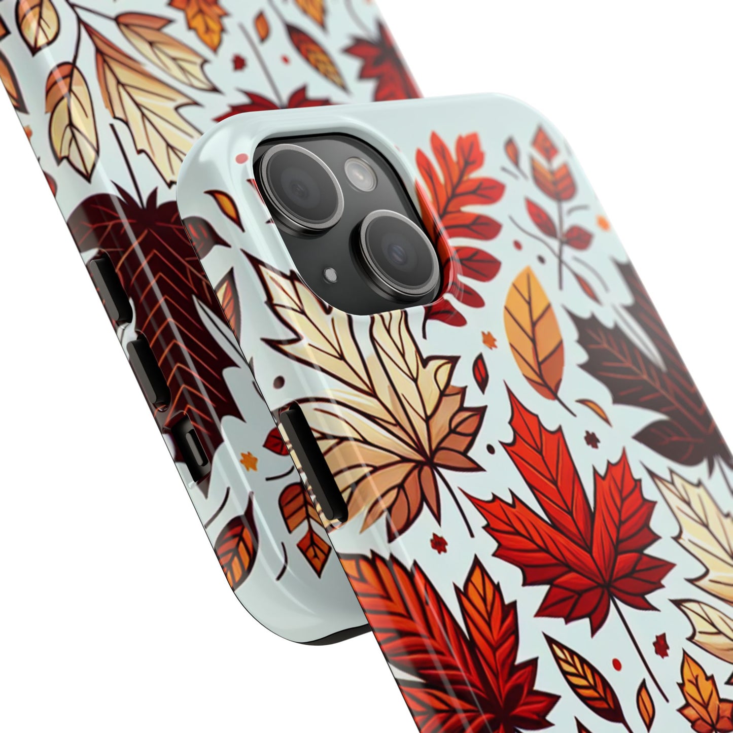 Autumn Leaves Tough Phone Case - Leaves Pattern - for iPhone