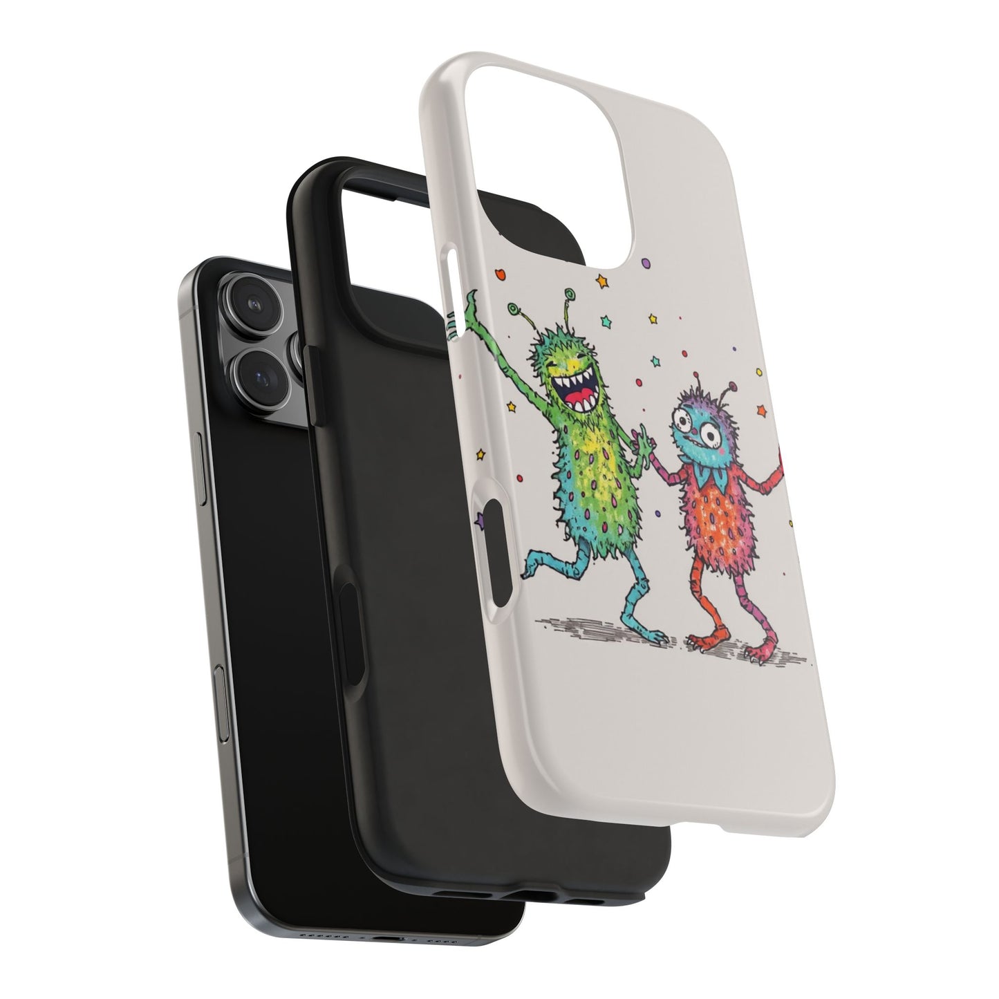 Colorful Monster Tough Phone Case - Fun and Playful Design