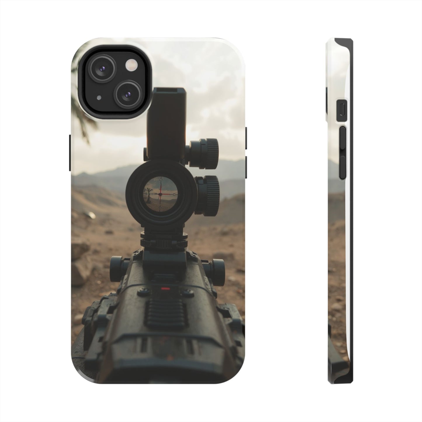 Tough Phone Case with Sniper Scope Design - Durable & Stylish Protection for Outdoors Enthusiasts